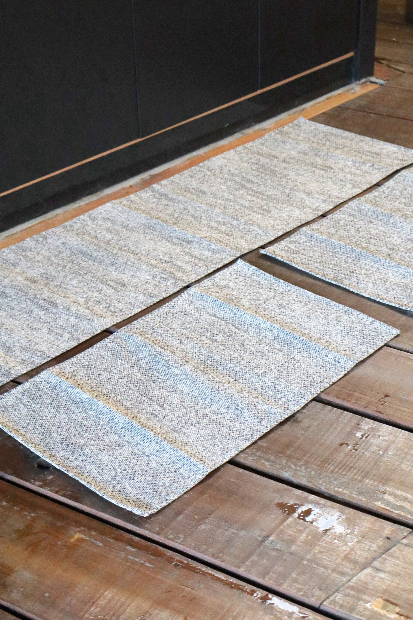 Jogo de Passadeira Emborrachado Mesclado Preto