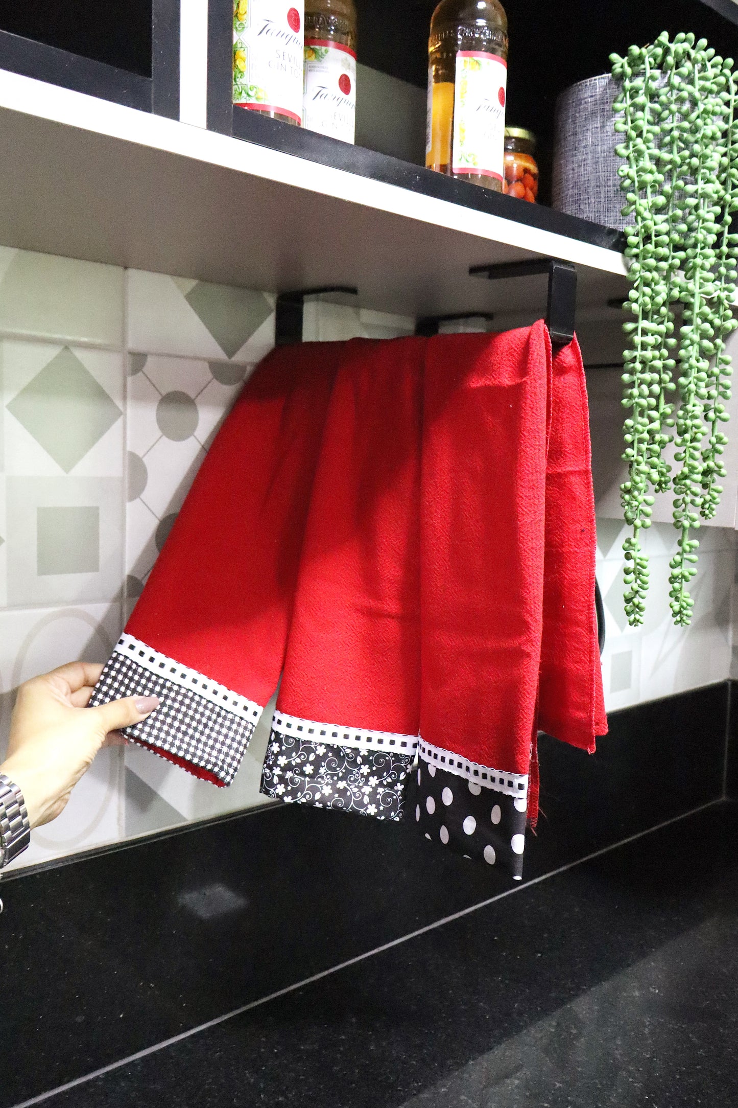 Trio Pano de Prato Vermelho