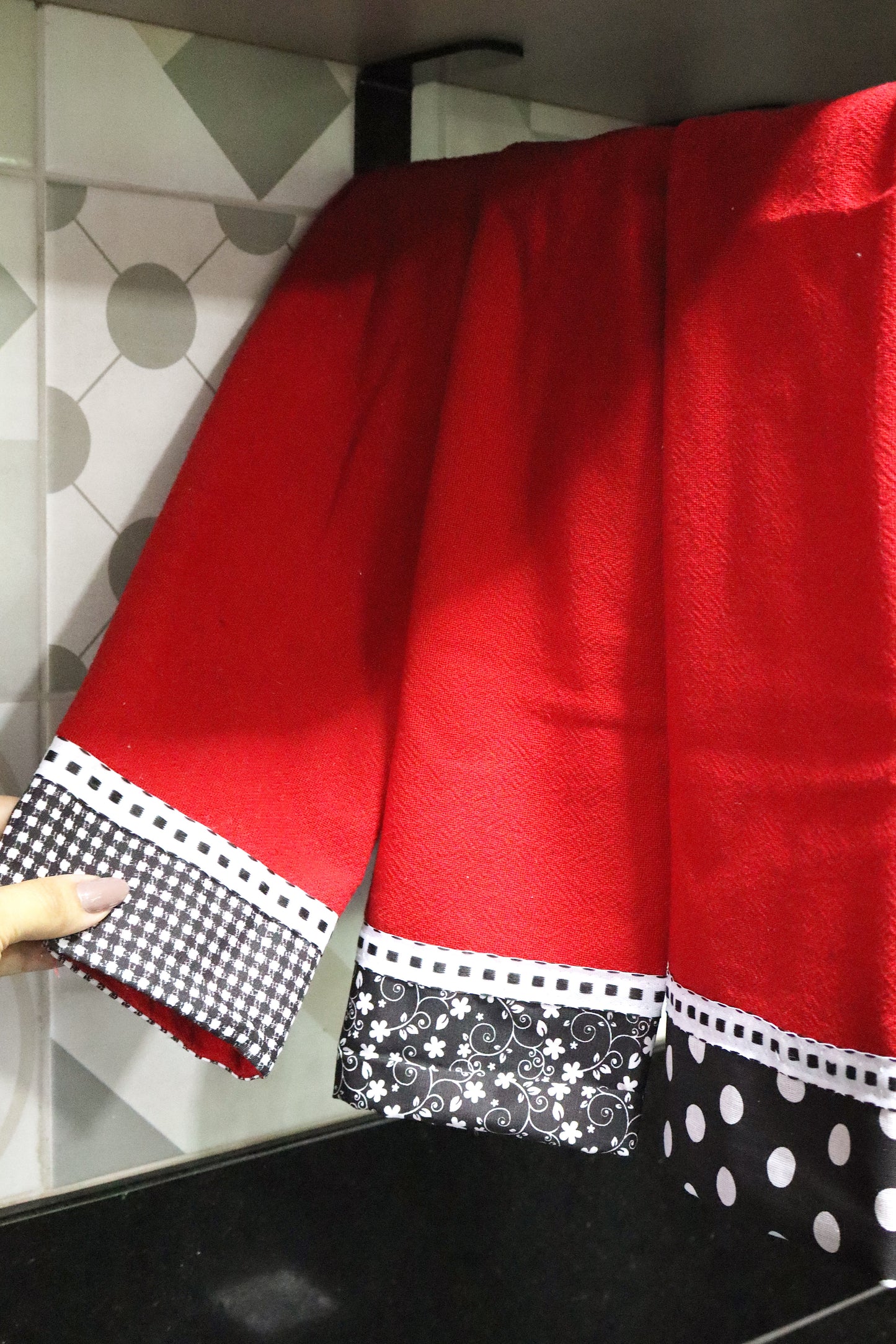 Trio Pano de Prato Vermelho