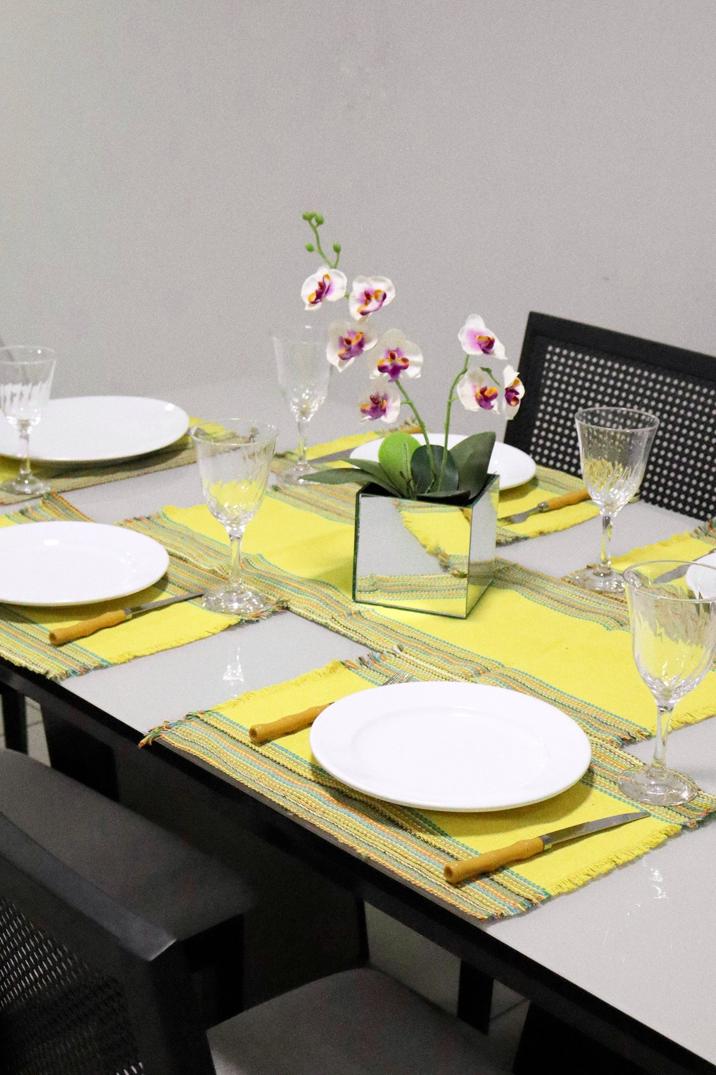 Jogo Americano Comum Amarelo 7 Peças