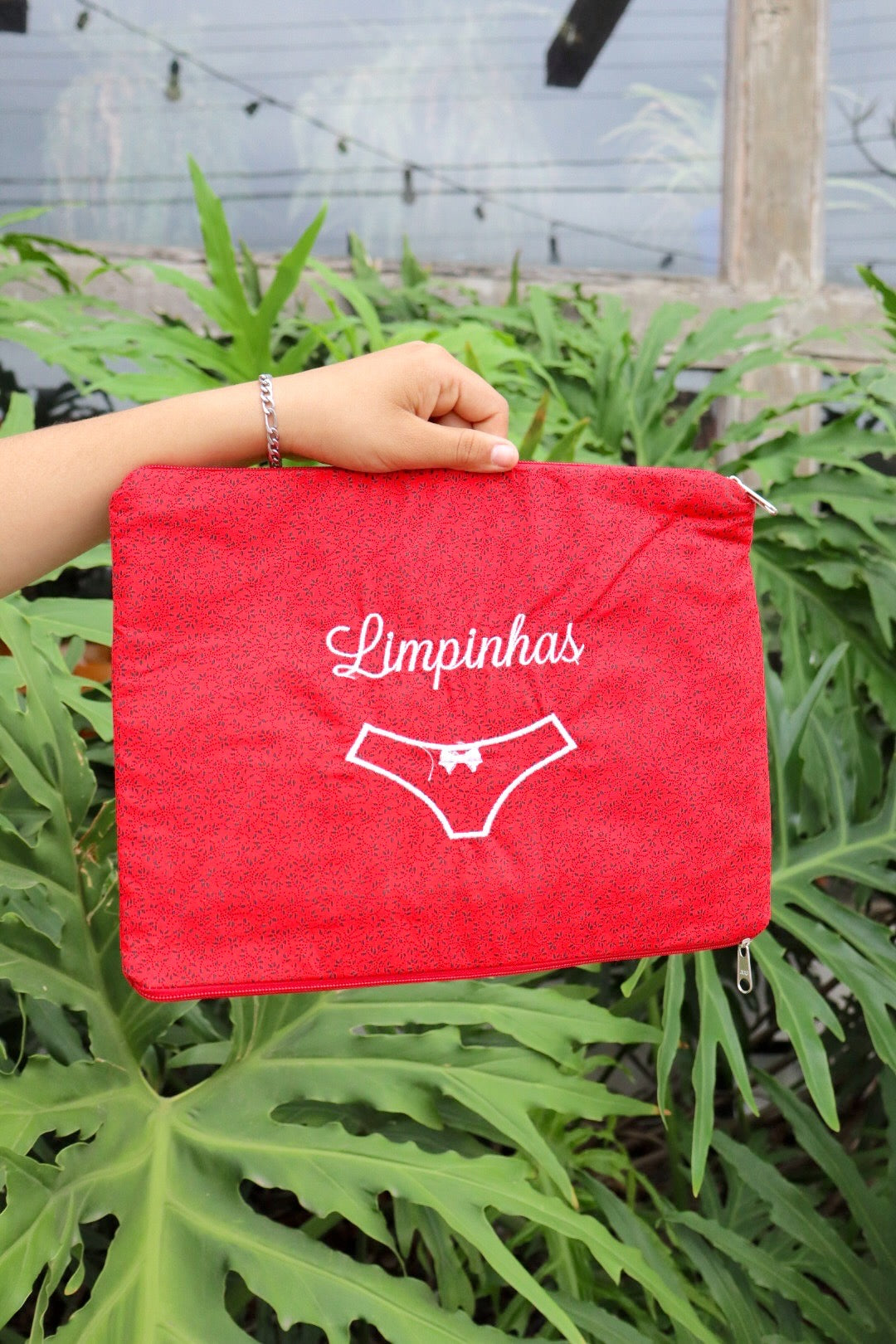 Necessaire Porta Calcinha Limpinha Sujinha G Vermelha