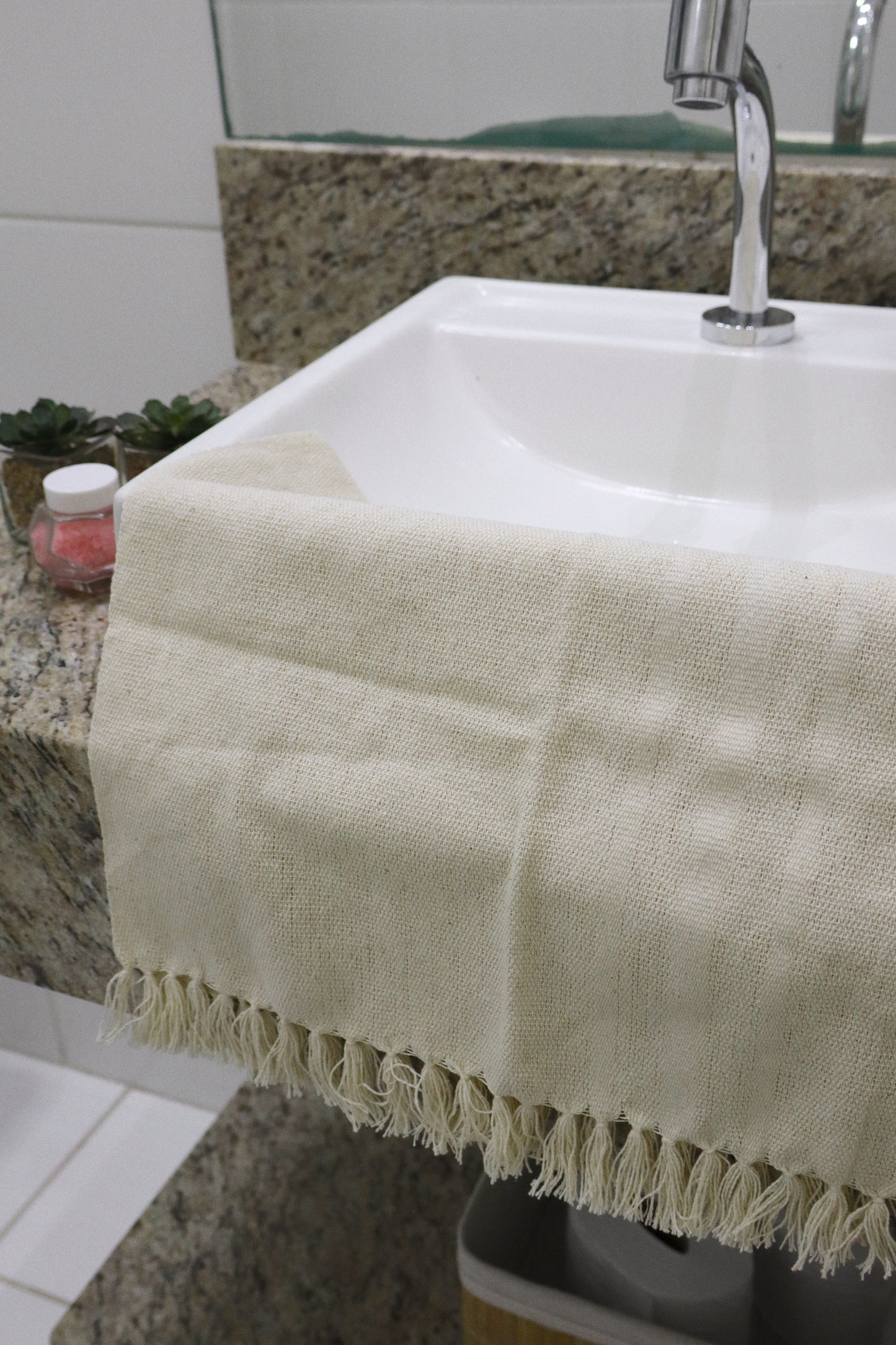 Toalhinha Lavabo Linha Cru Lisa