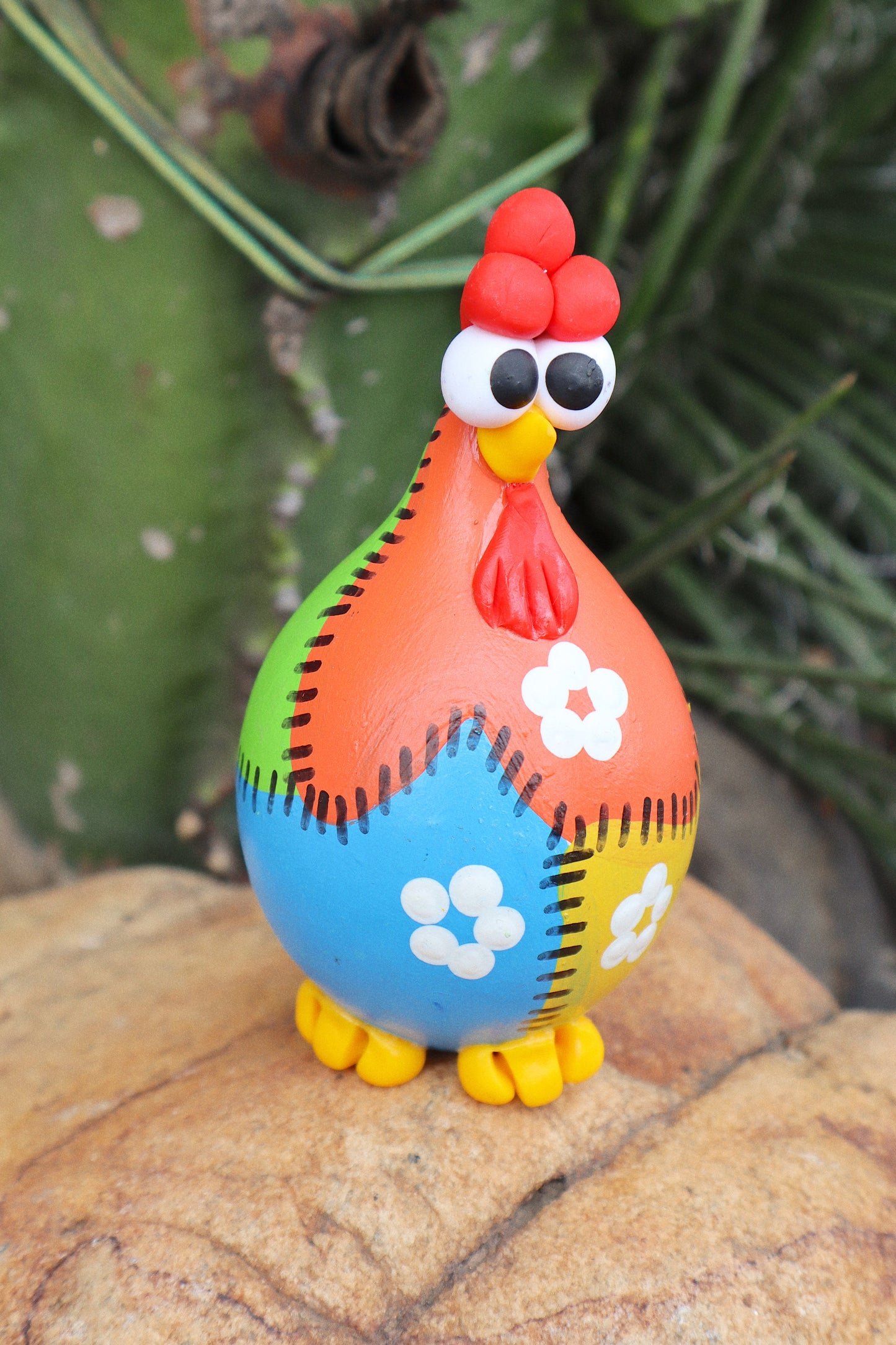 Galinha em Cabaça Patchwork Unidade