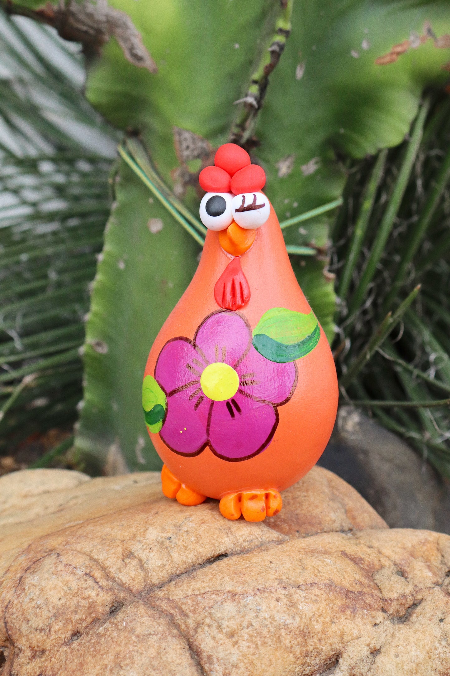 Galinha em Cabaça Laranja Flor Unidade