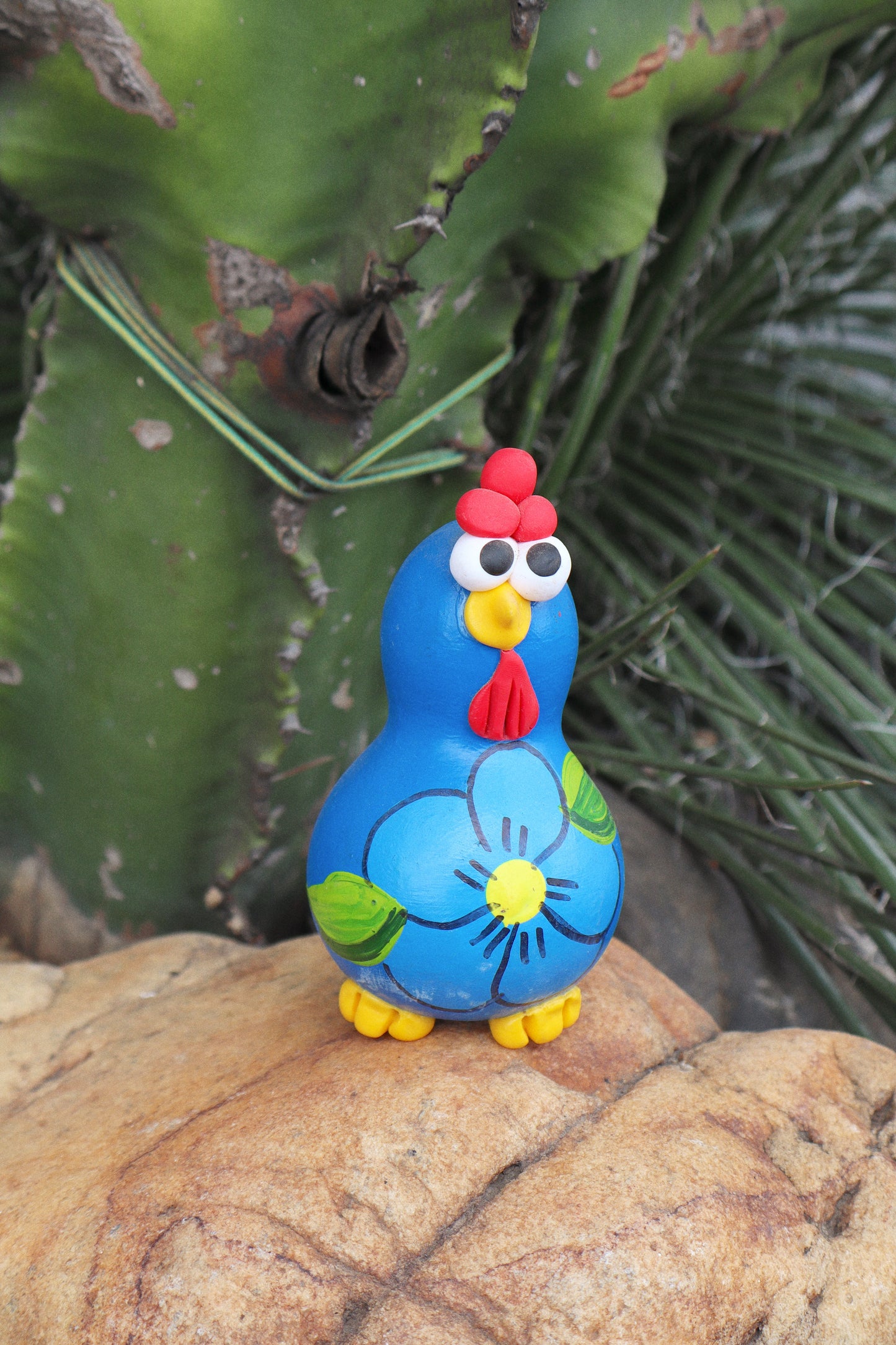 Galinha em Cabaça Azul Flor Unidade