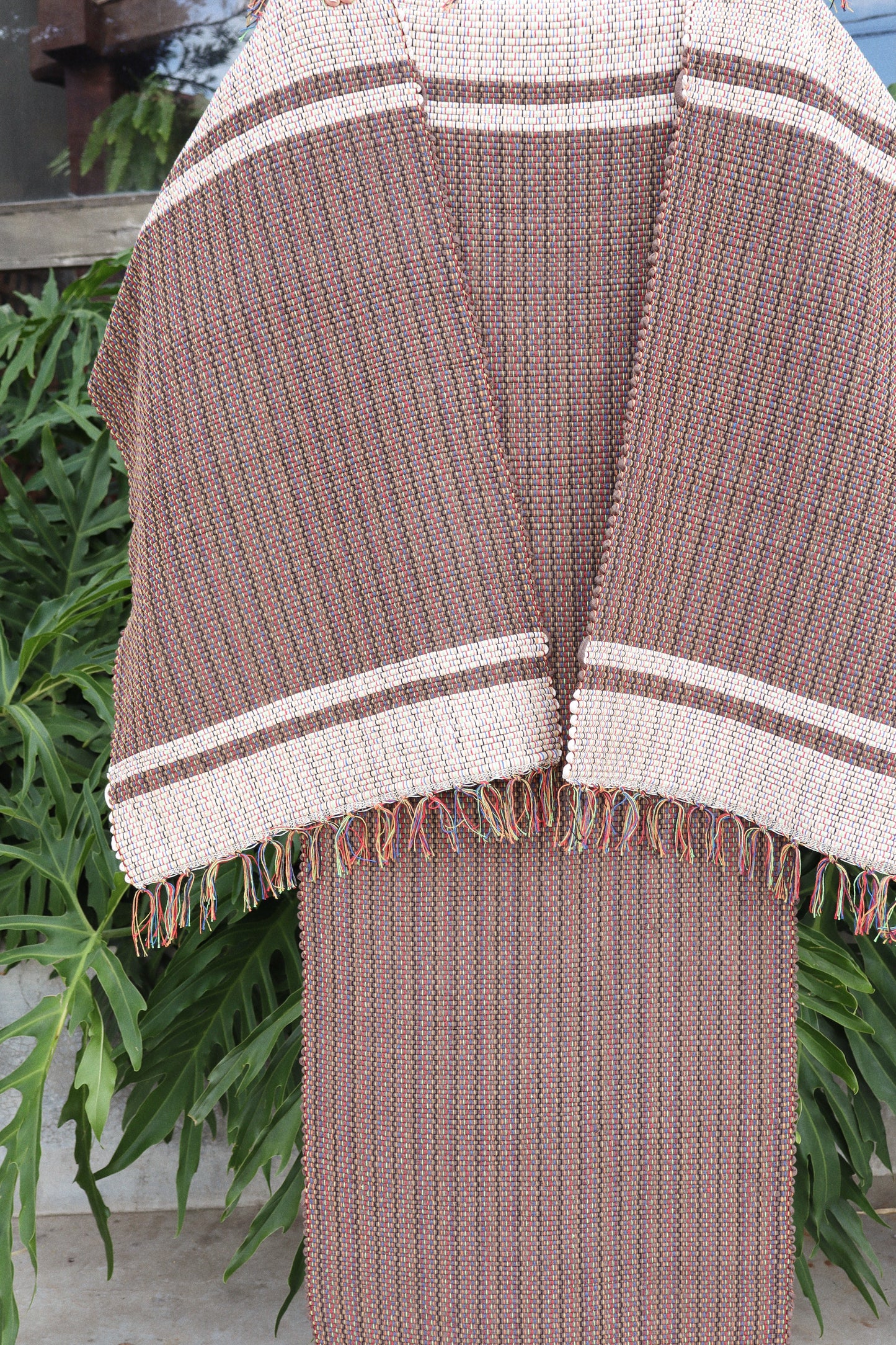 Jogo de Passadeira com 3 Peças Malha Moldura Marrom