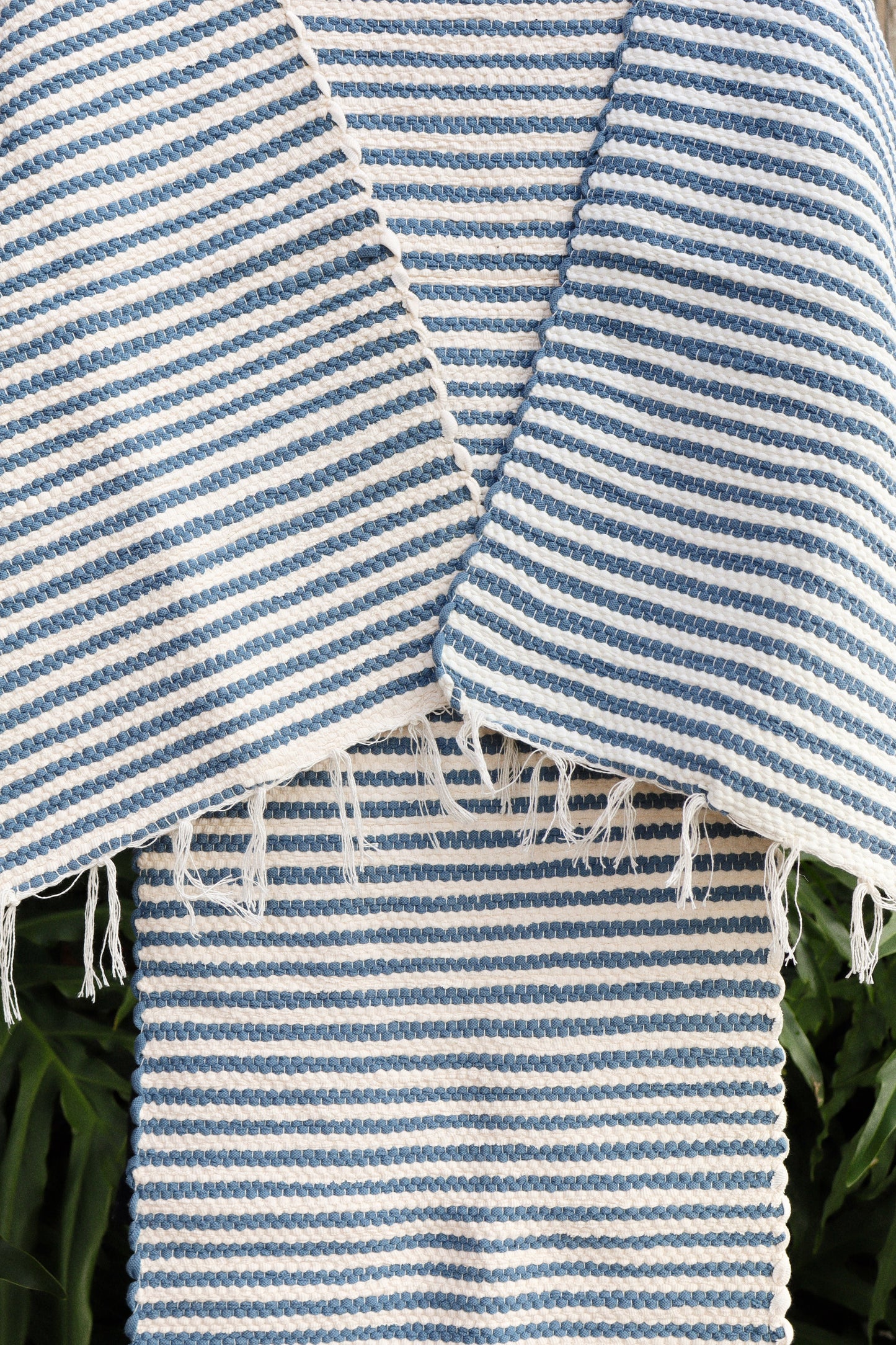 Jogo de Passadeira com 3 Peças Zebrinha Mini Azul e Branco