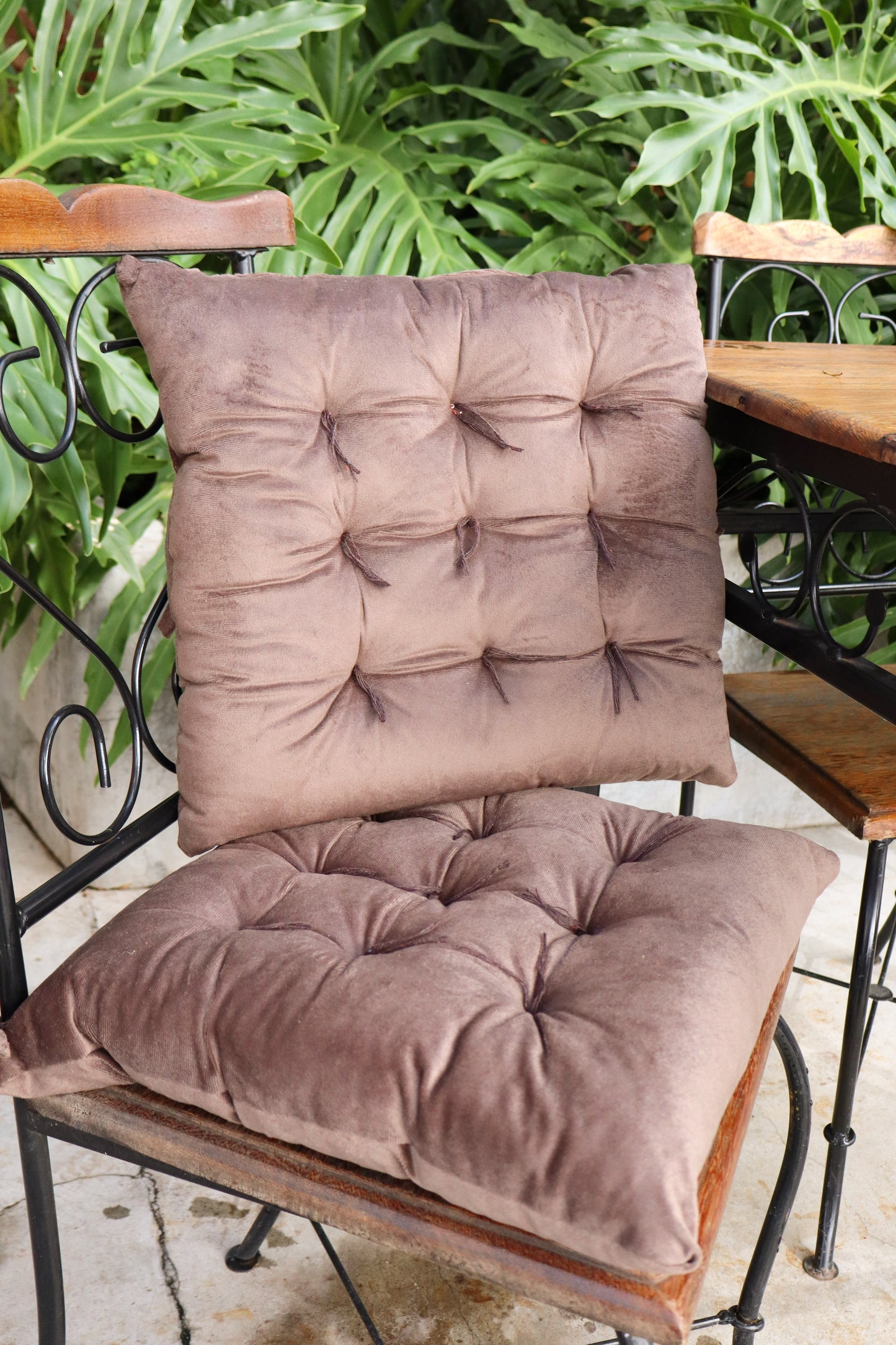 Almofada para Cadeira Futon Marrom Escuro