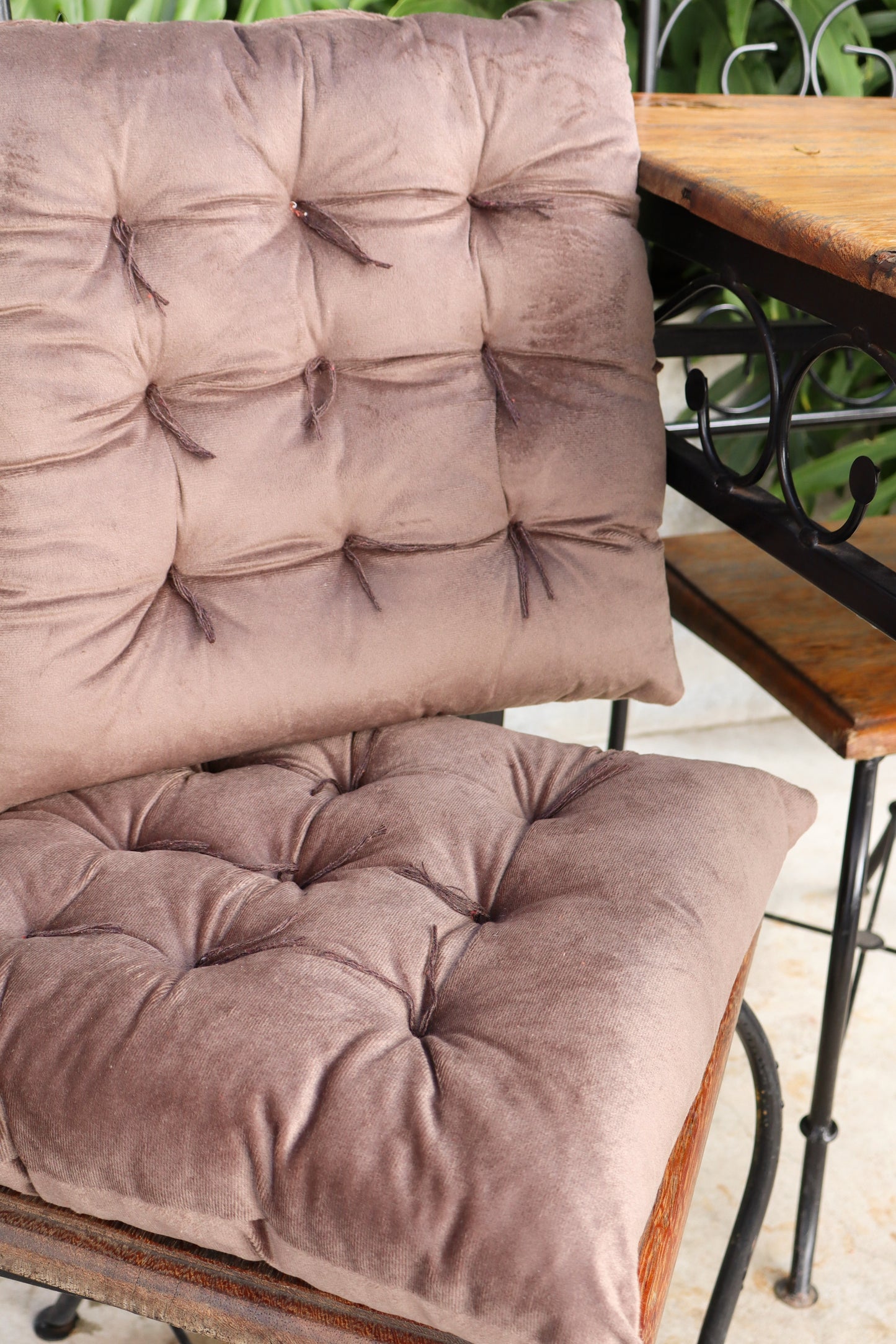 Almofada para Cadeira Futon Marrom Escuro
