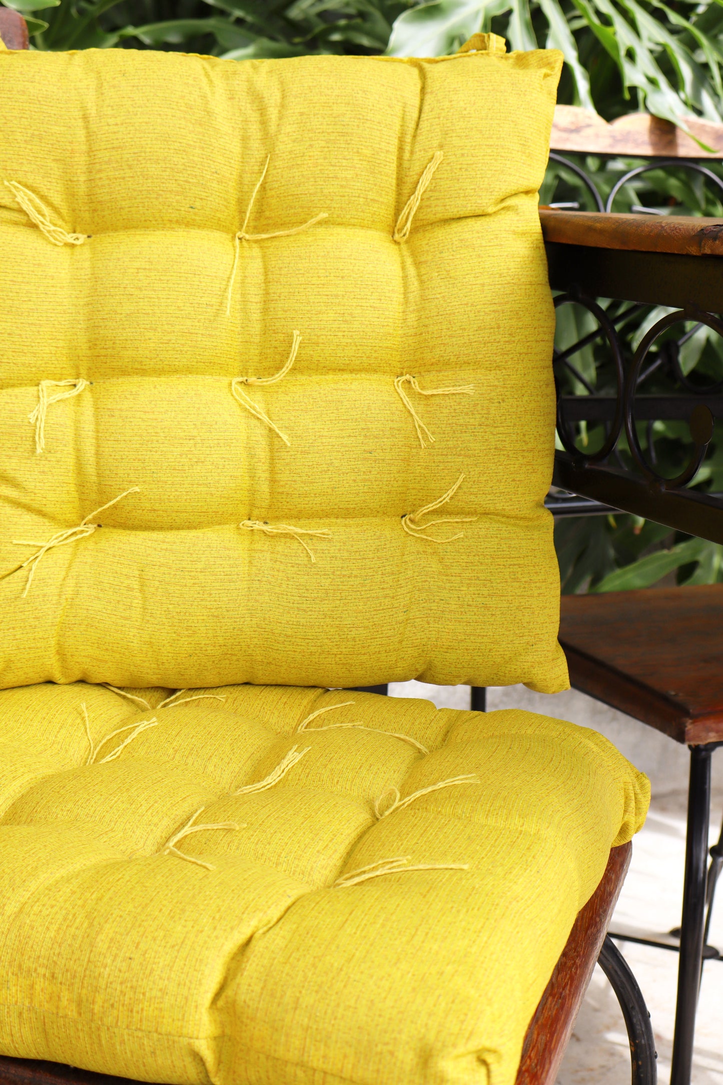 Almofada para Cadeira Futon Amarelo Liso