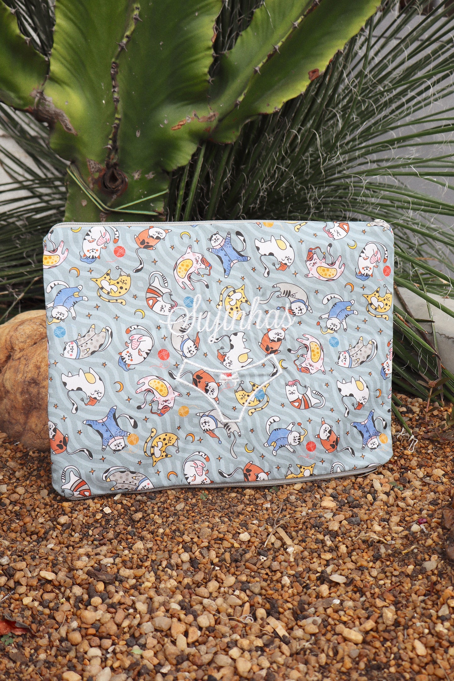 Necessaire Porta Calcinha Limpinha Sujinha G Gatos