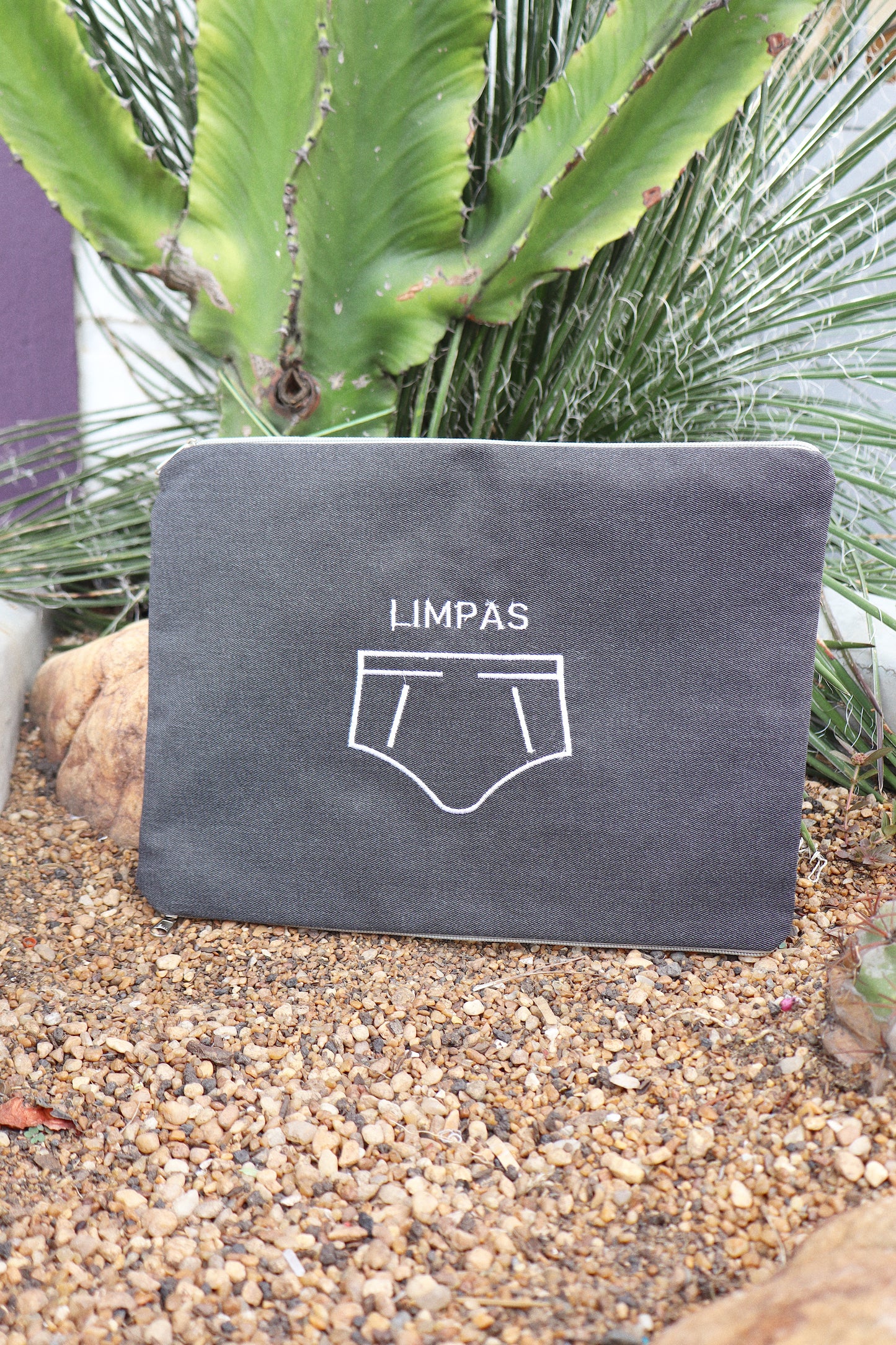 Necessaire Porta Cueca Limpinha Sujinha G Preta