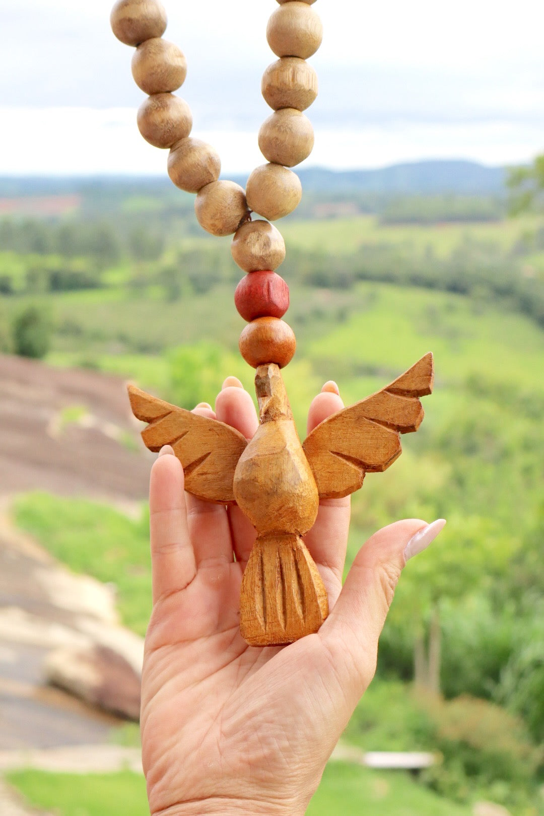 Colar / Terço de Mesa Médio Decorativo Divino Neutro