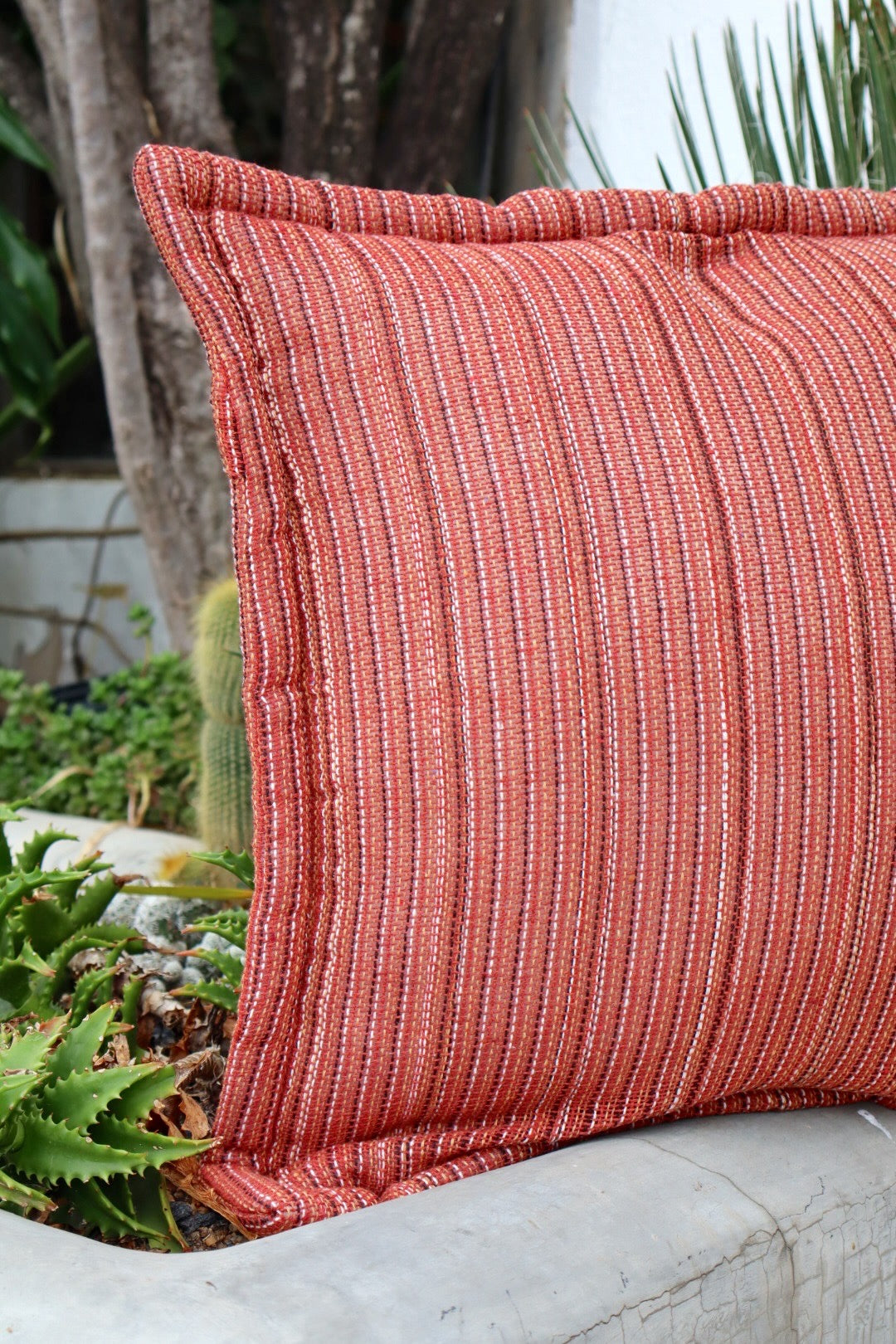 Capa de Almofada Decorativa em Algodão Terracota Mesclada 45x45