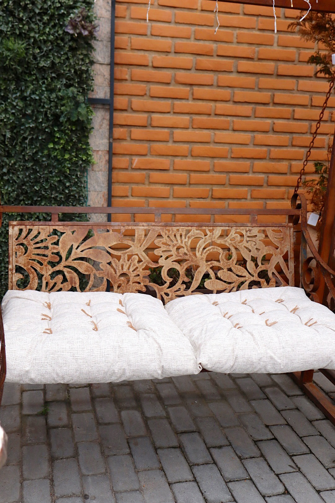 Almofada Futon Dupla Impermeável 1,10x0,50m Mesclado Cru