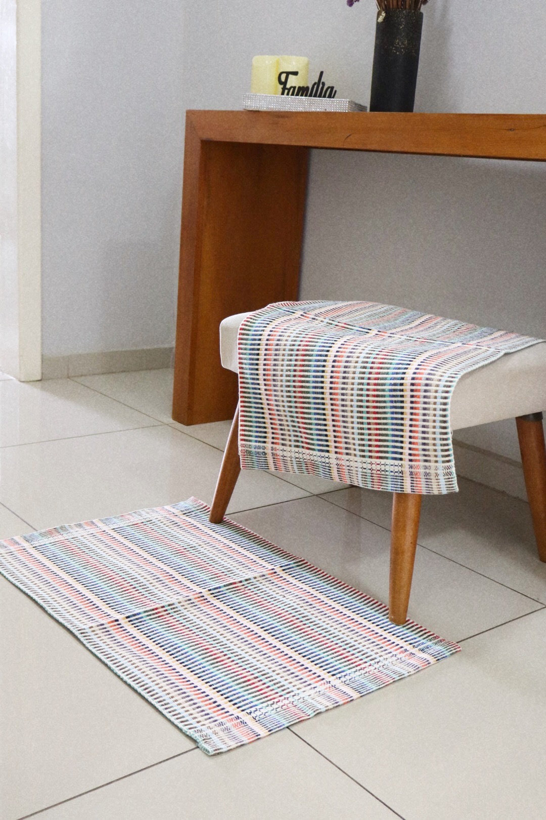 Tapete 46X67cm Multicores Mesclado Claro