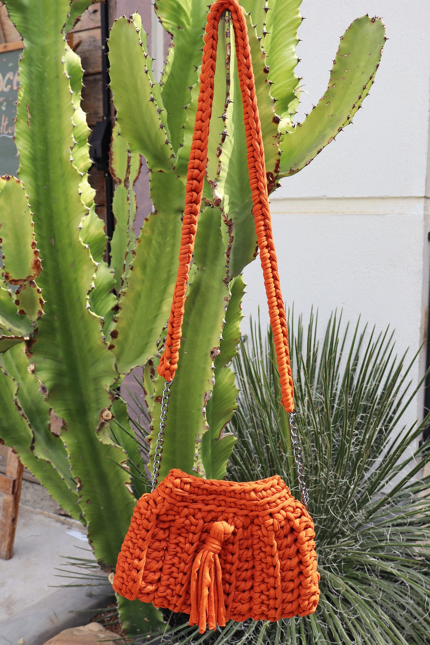 Bolsa Crochê Sanfoninha Terracota