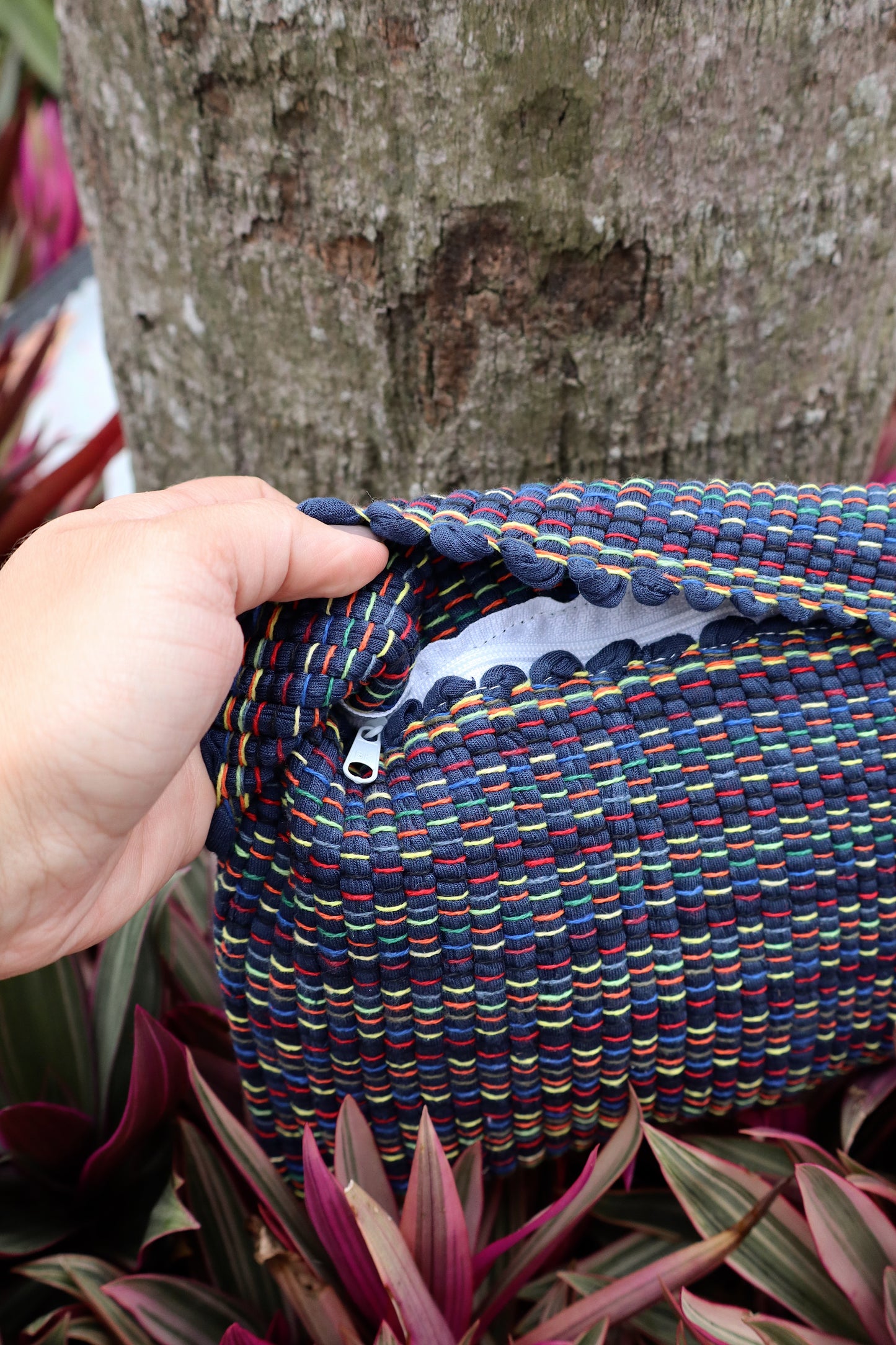 Bolsa Necessaire Malha Tear Azul Marinho