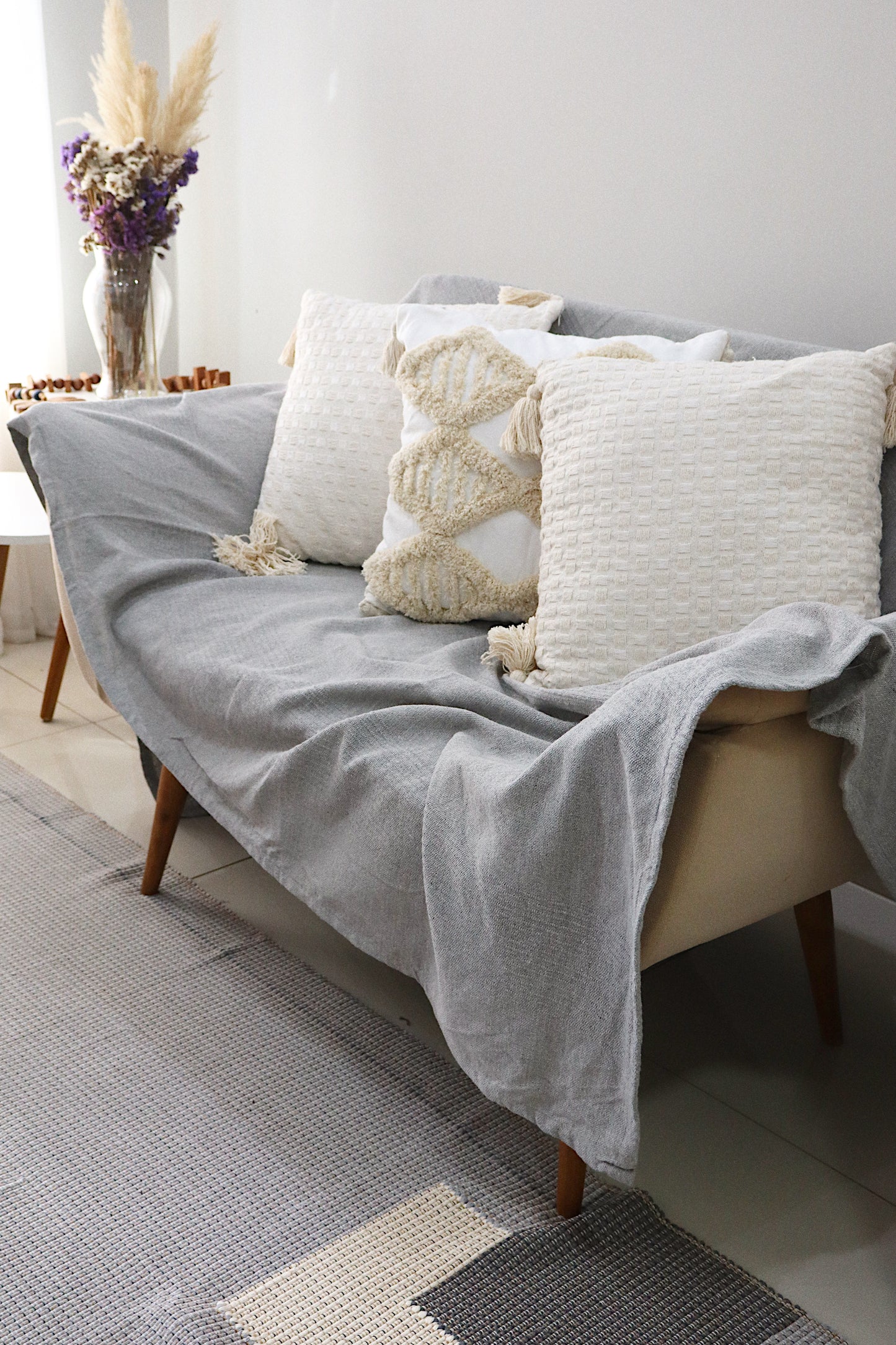 Manta Algodão Carícia Cinza 1,60x2,10m