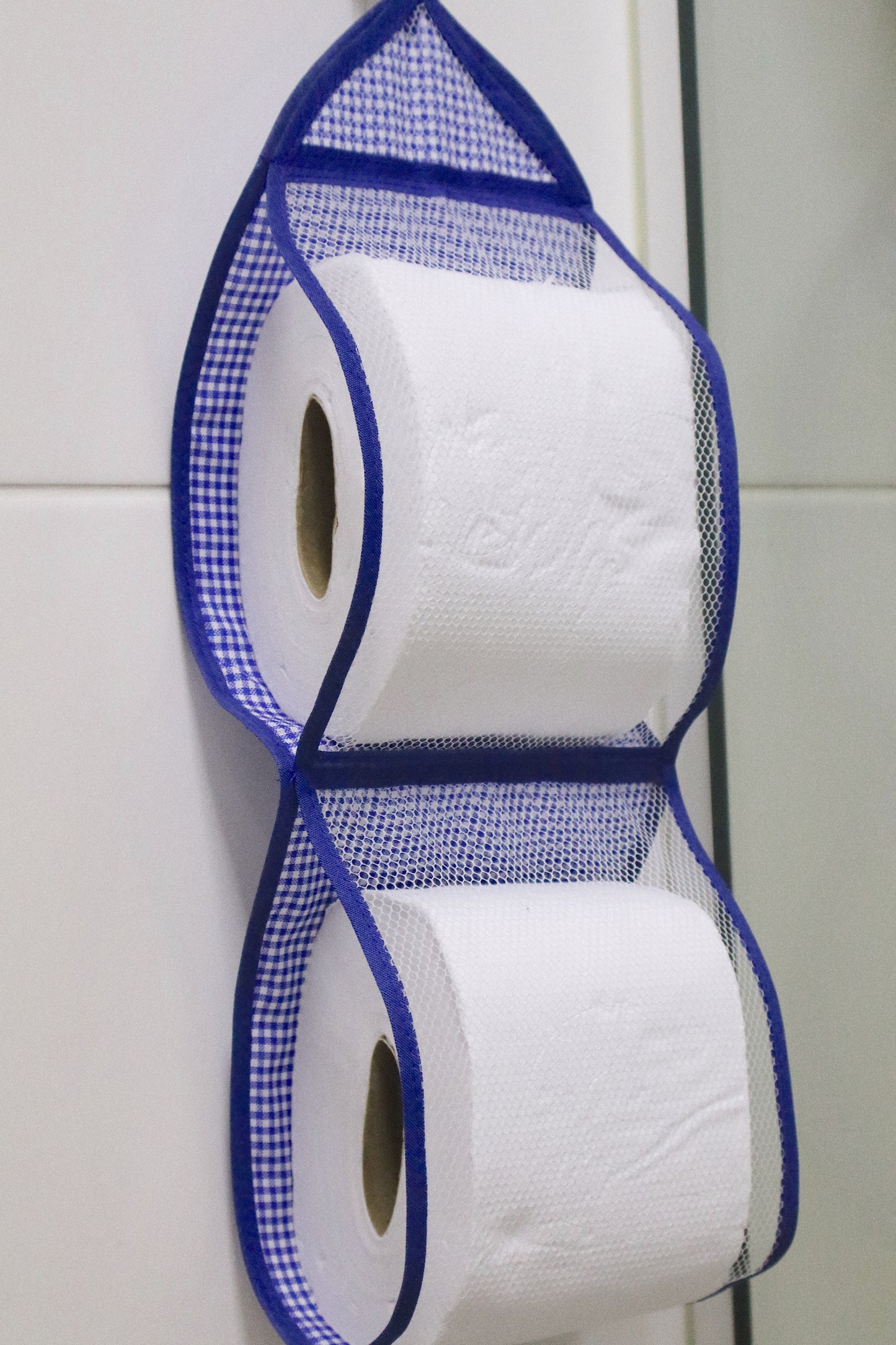 Porta Papel Higiênico 2 Lugares Tule Azul