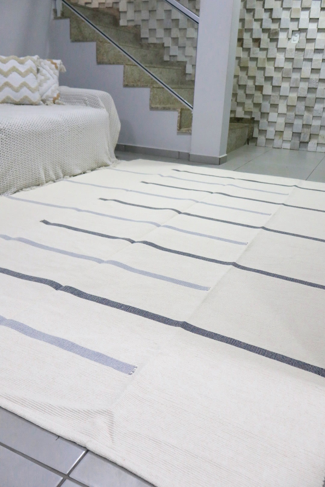 Tapete em Linha Capri Preto e Cinza 2,00x2,50m