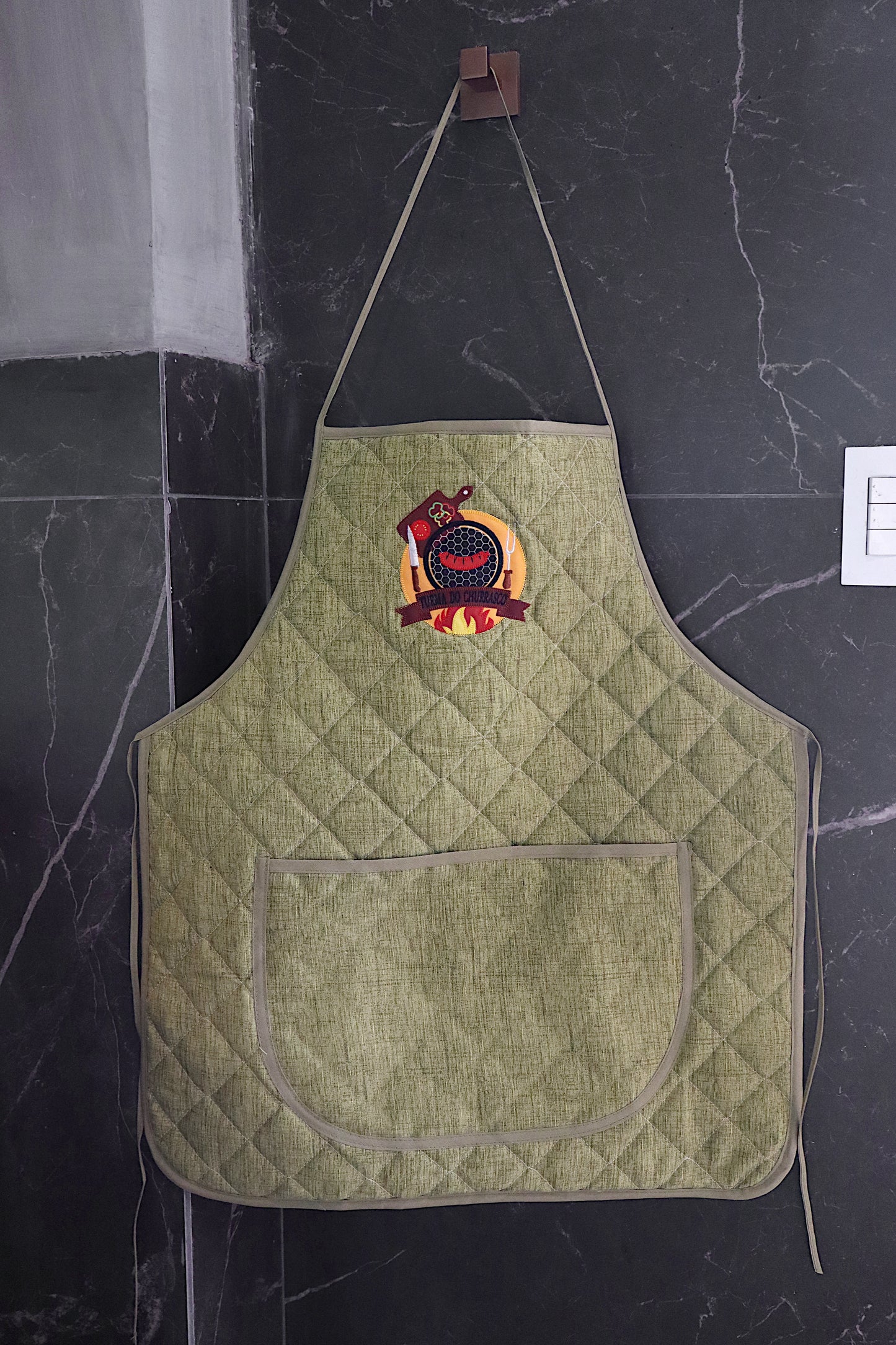 Avental de Cozinha Plastificado Especial Churrasco Verde
