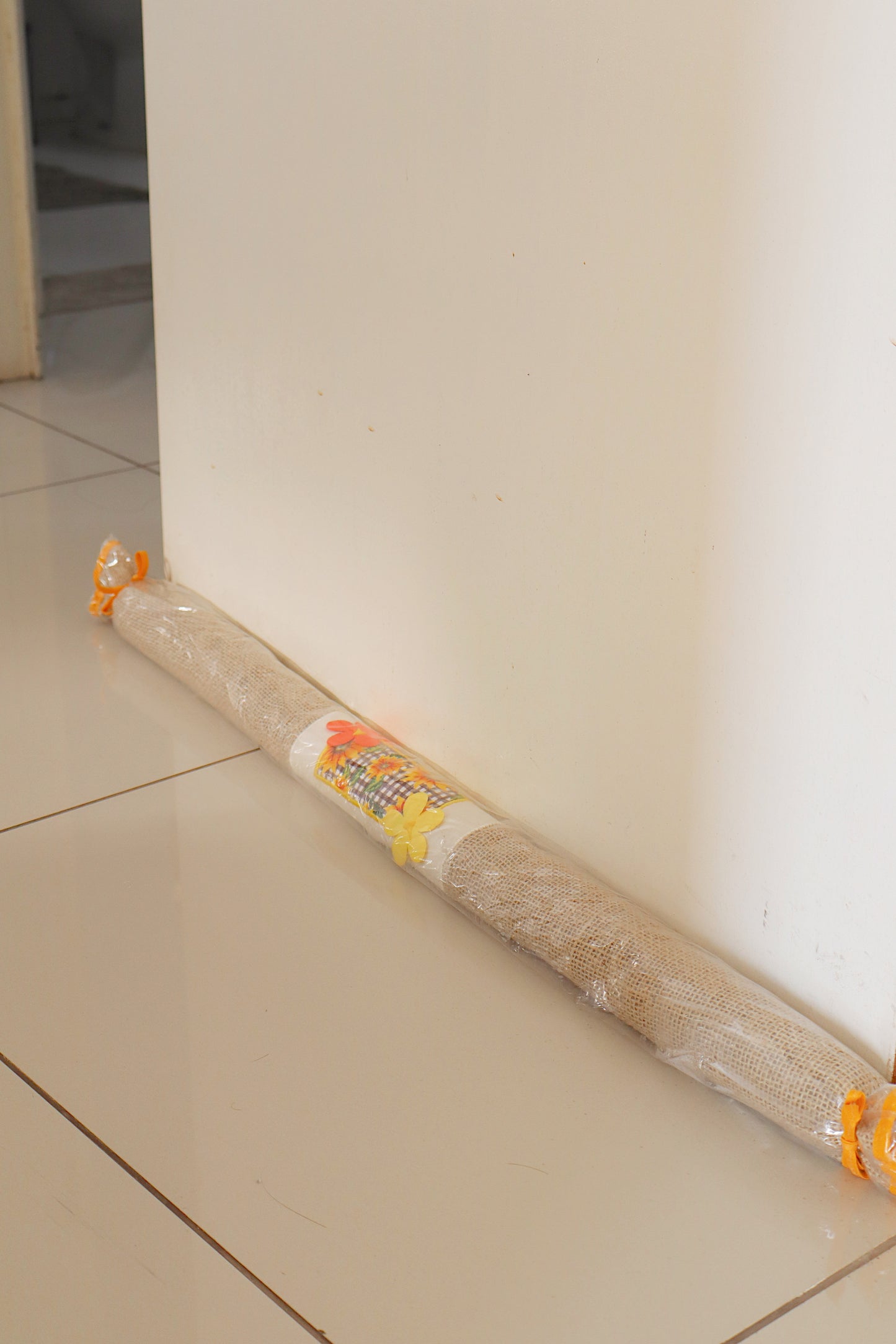 Peso Porta Cobra Juta Laranja e Amarelo 80cm