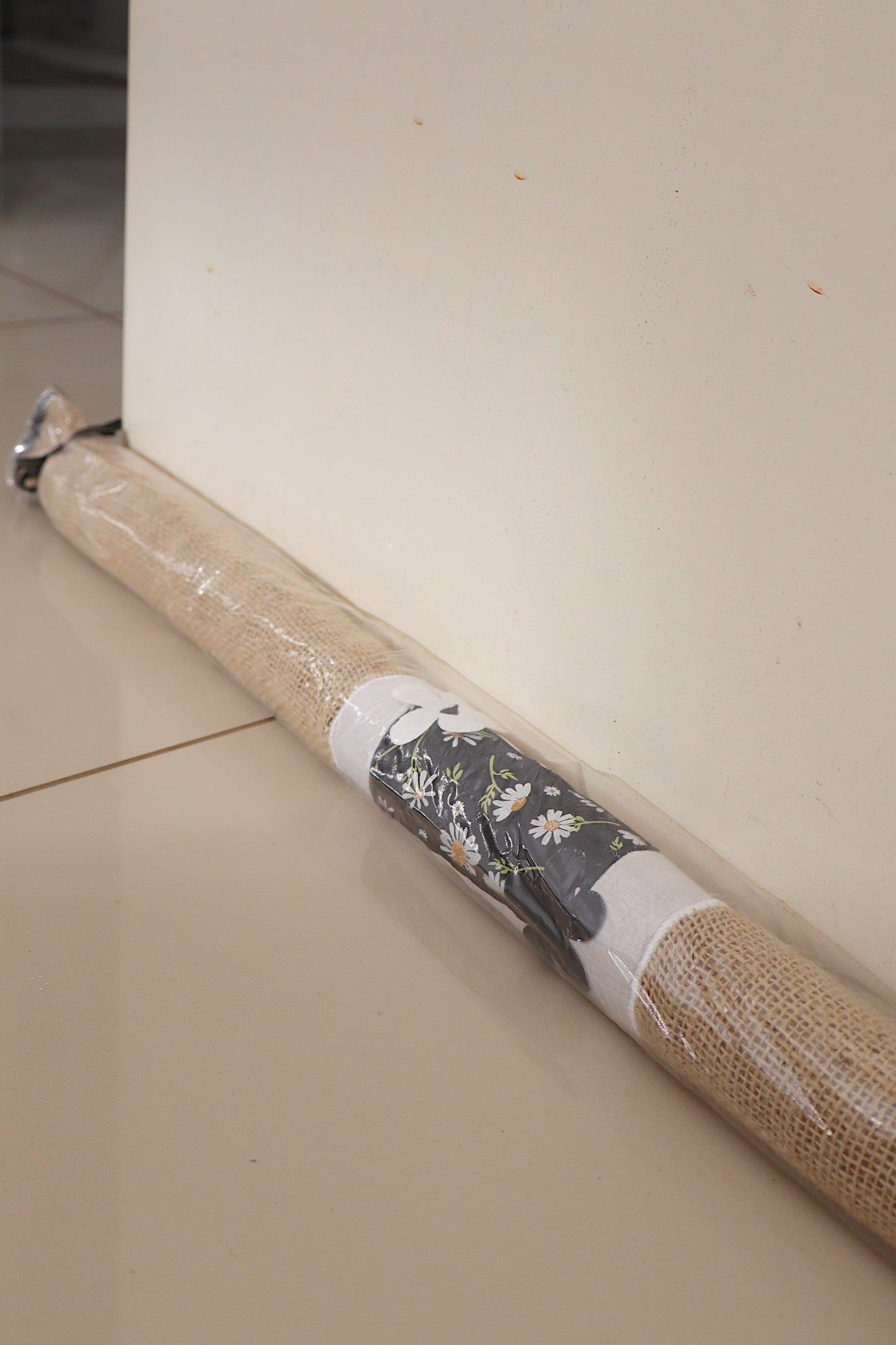 Peso Porta Cobra Juta Preto e Branco 80cm