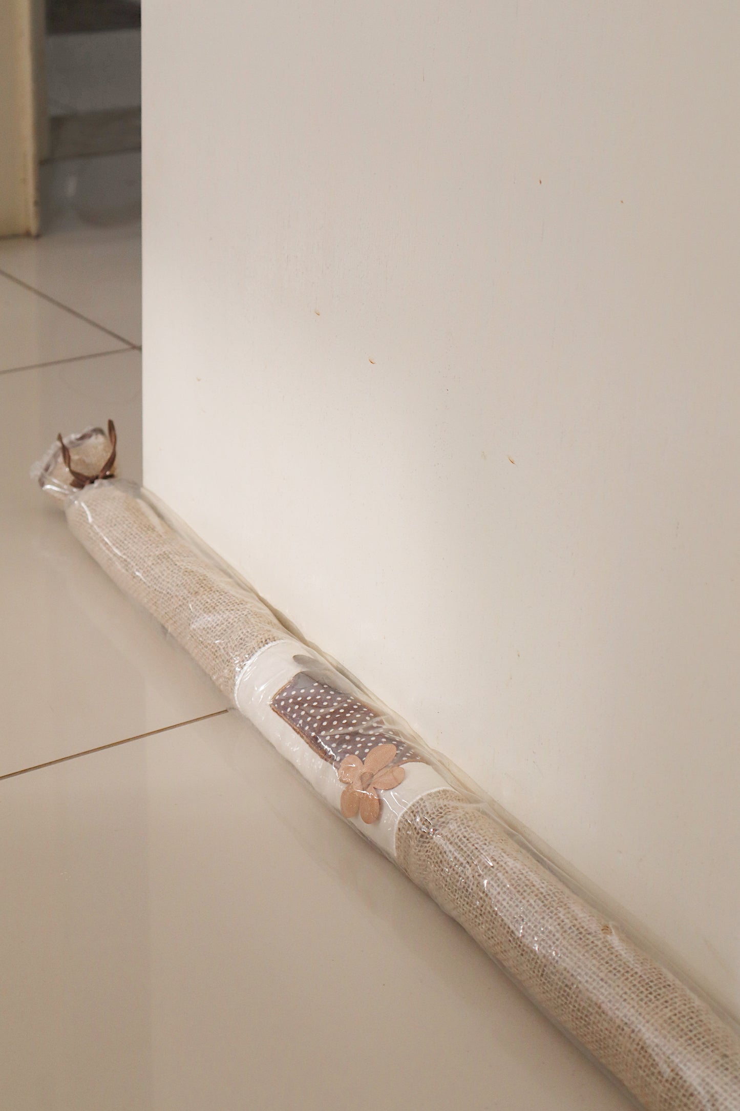 Peso Porta Cobra Juta Bege e Marrom 80cm