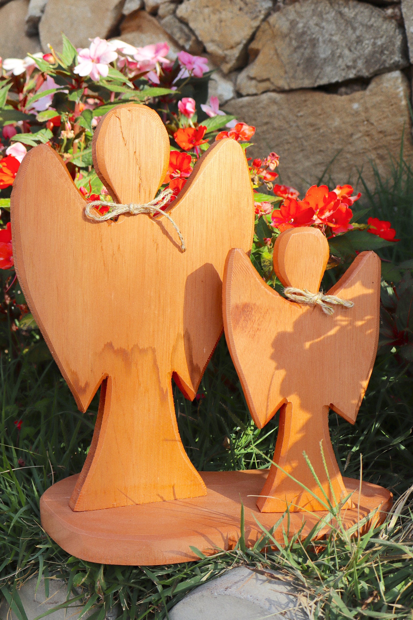 Par Anjo Madeira Neutro Decoração