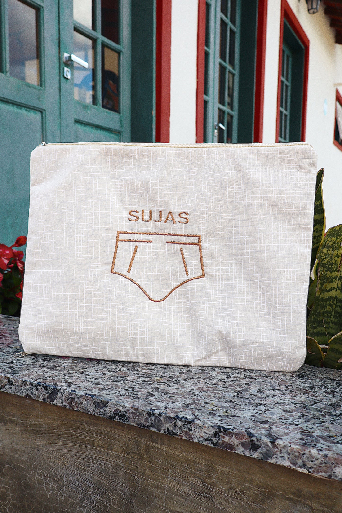 Necessaire Porta Cueca Limpinha Sujinha G Off White