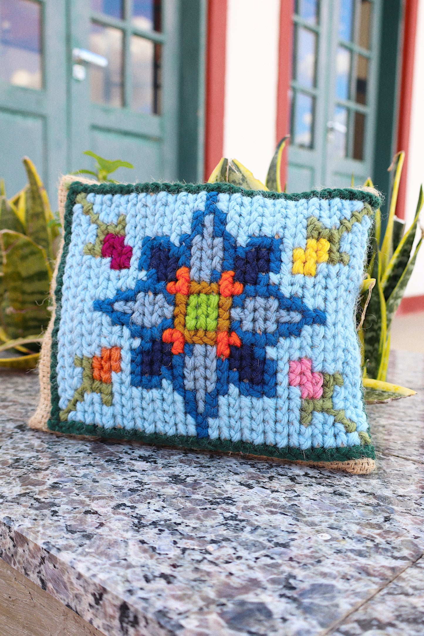 Peso Porta Arraiolo Azul Claro