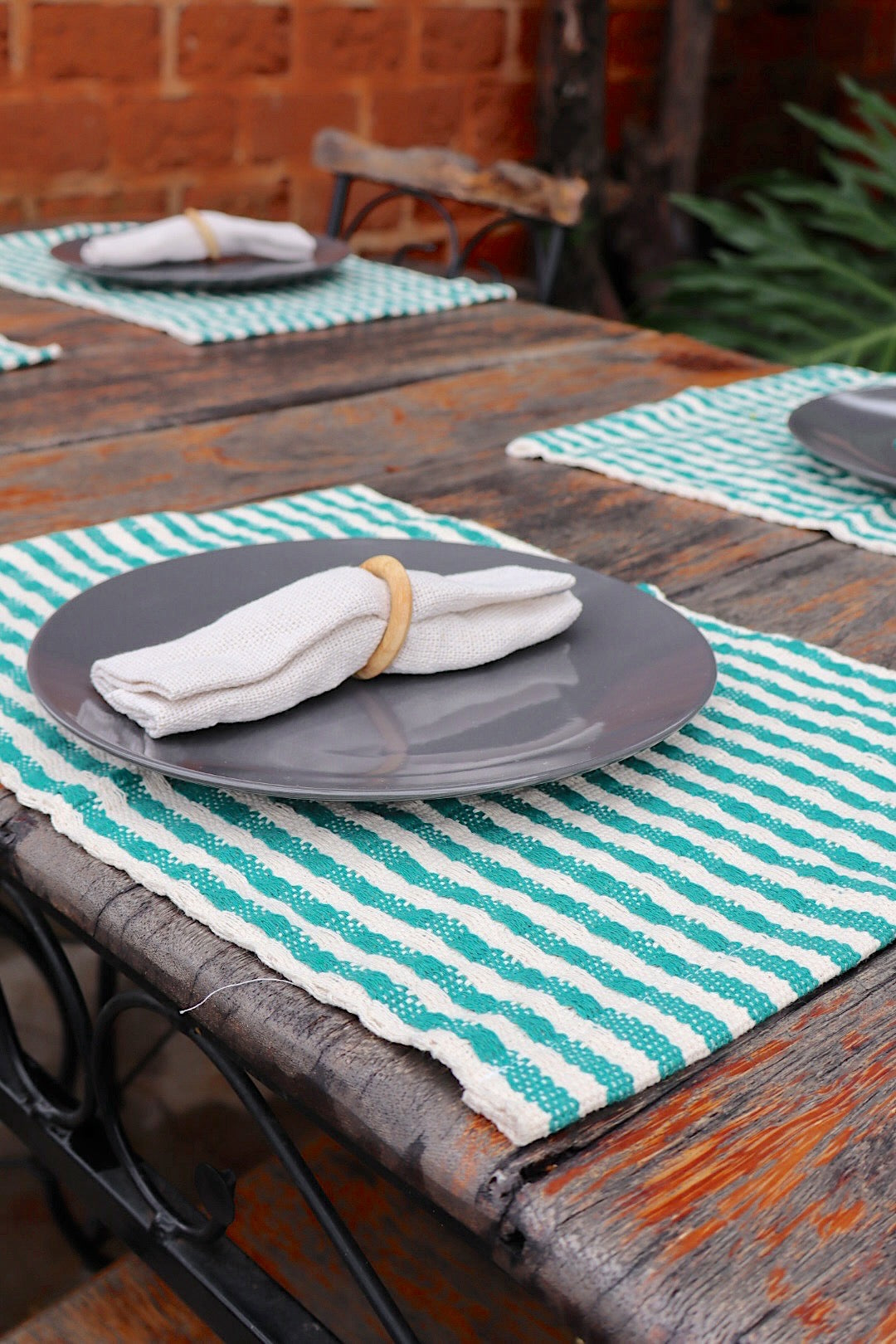 Kit De Jogo Americano, Guardanapo e Argola 4 lugares Tifanny