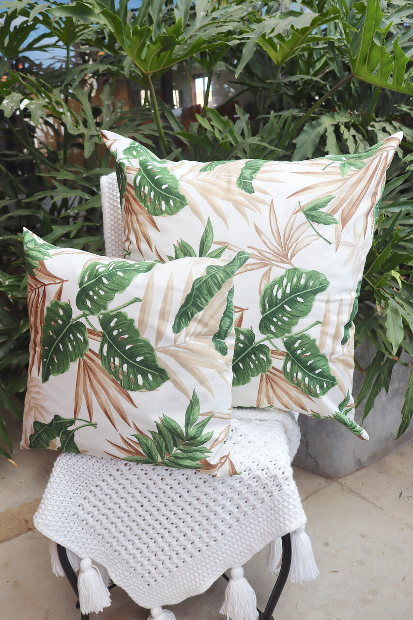 Capa de Almofada Impermeável Belize Costela Adão 65x65