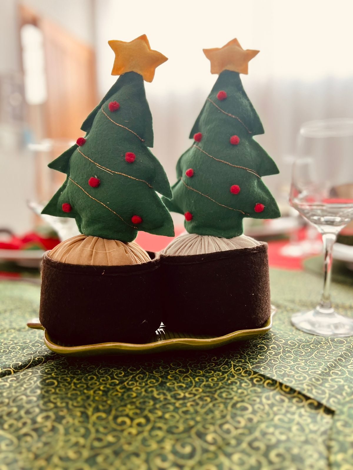 Peso de Porta / Decoração de Mesa Árvore Natal