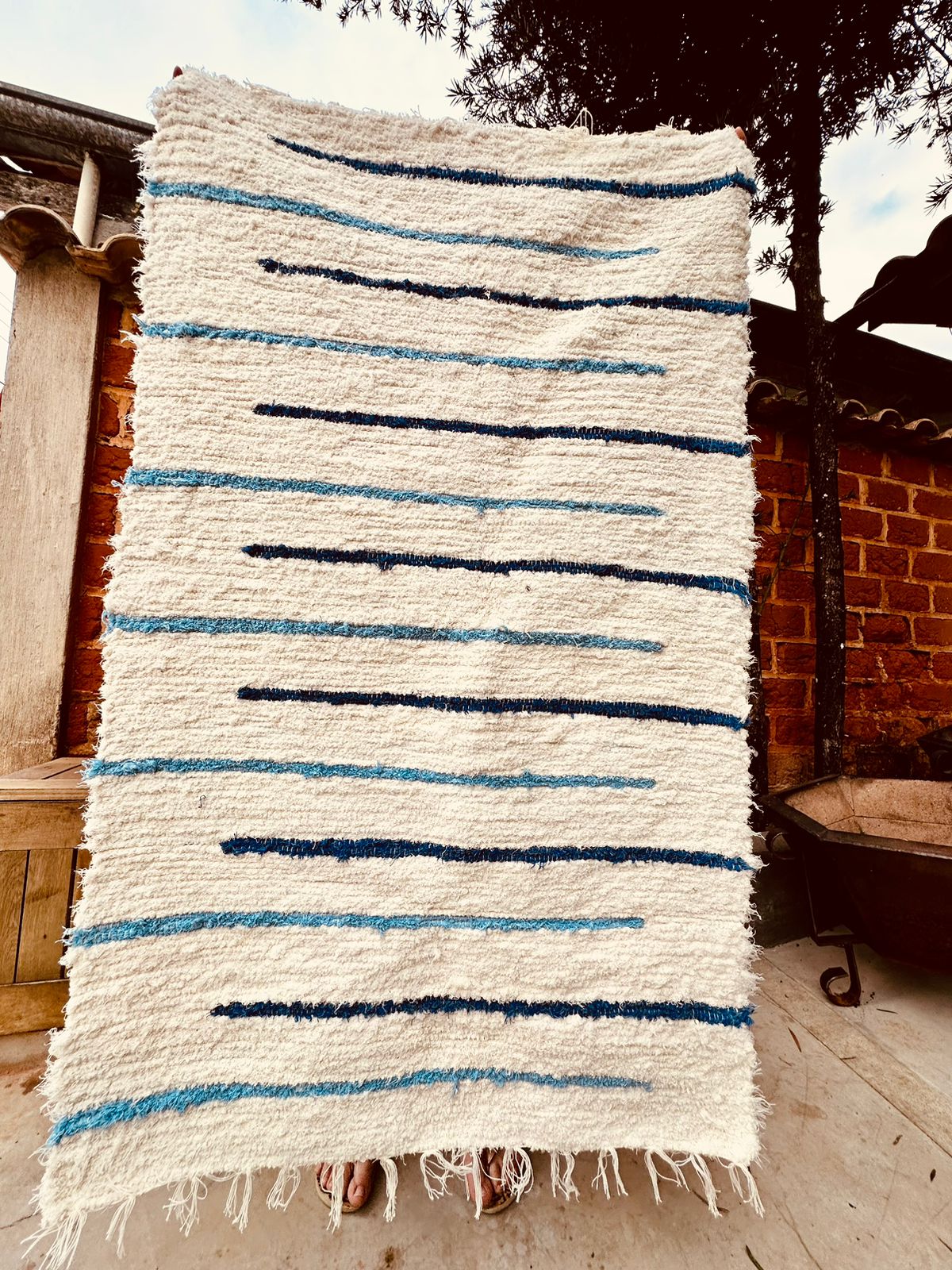 Tapete Felpudo Capri Azul 2,5x1,0m