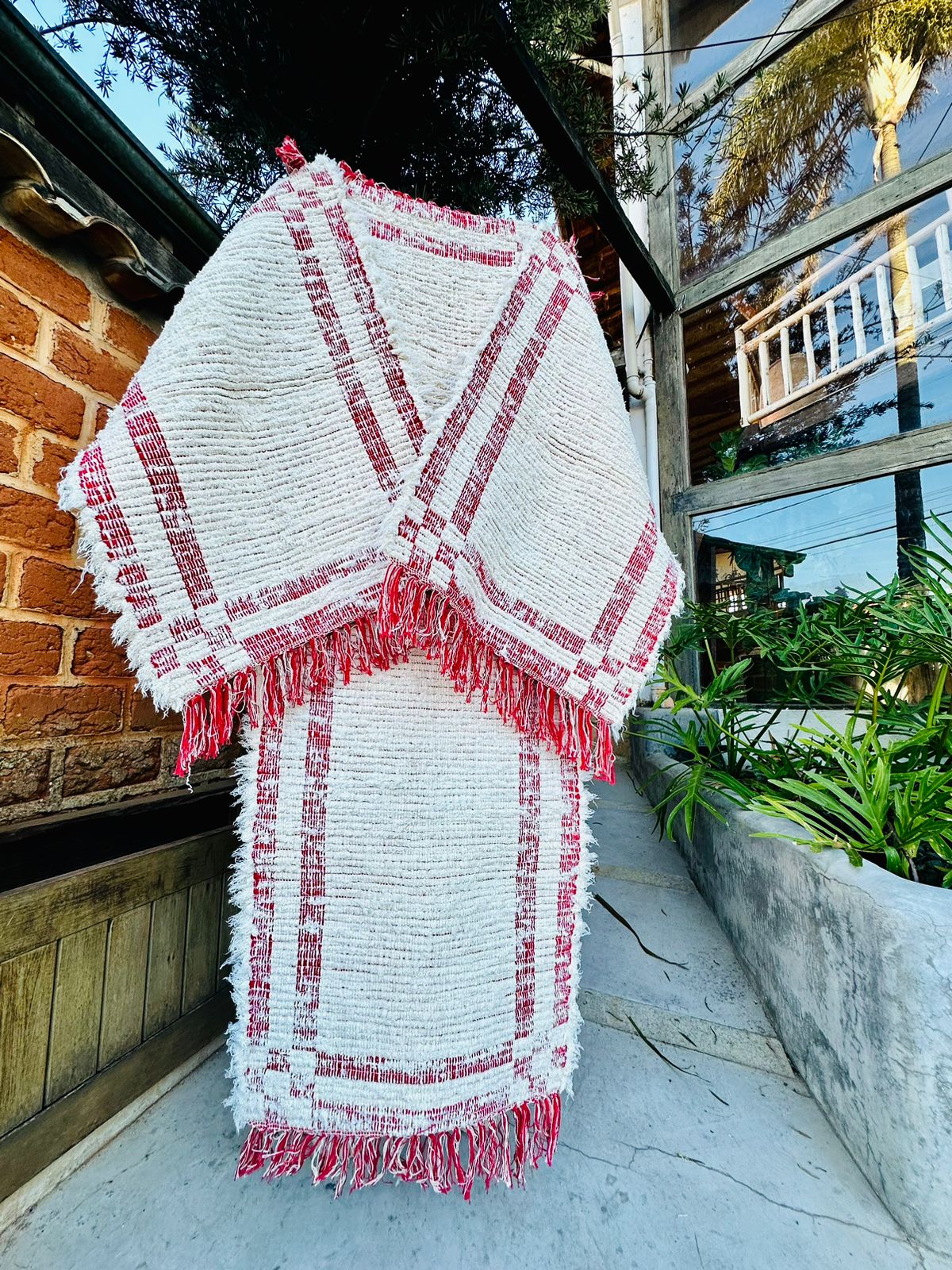 Jogo de Passadeira Felpudo Dupla Face Vermelho