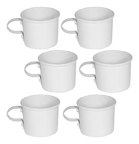 Caneca Colorida Alumínio Branca