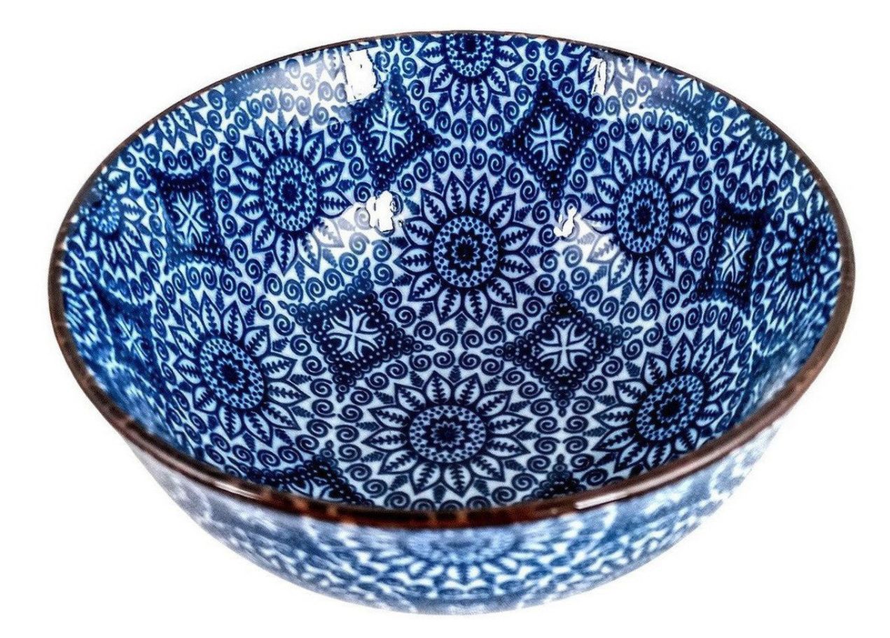 Bowl Decorativo em Cerâmica Azul P