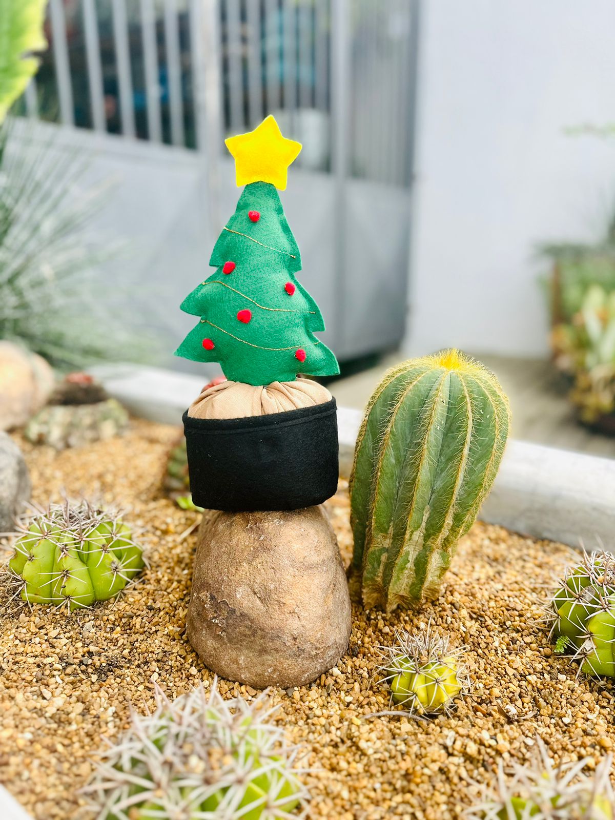 Peso de Porta / Decoração de Mesa Árvore Natal – DDB Artesanato