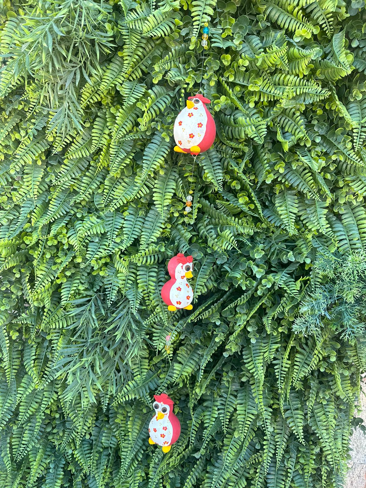 Móbile de Coruja em Cabaça Vermelho