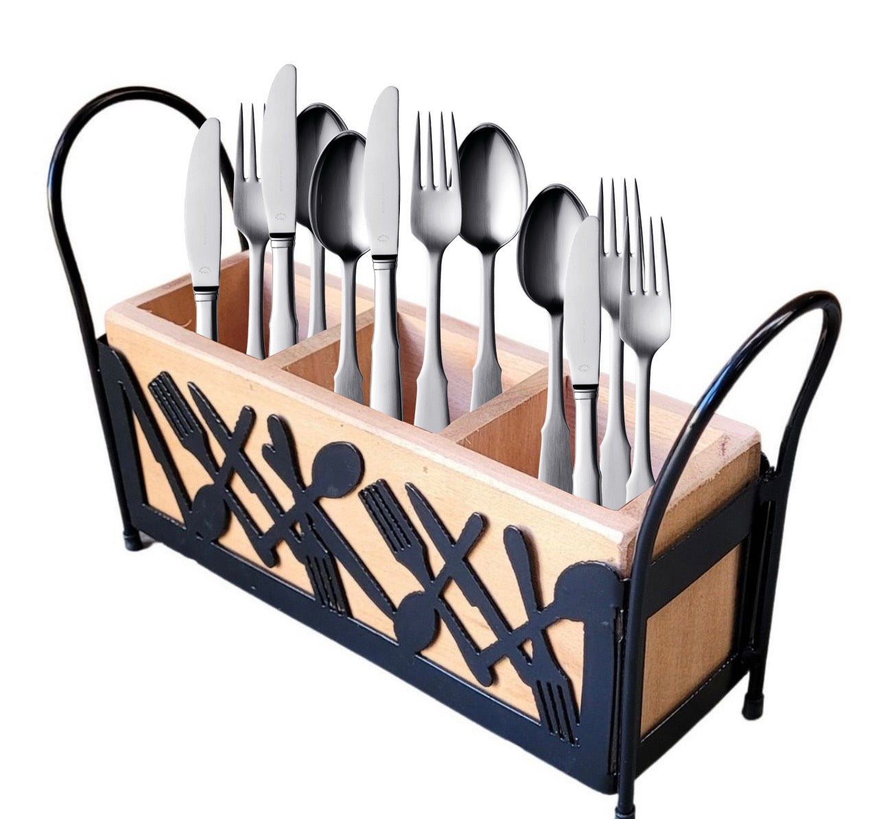 Porta Talher com 3 Compartimentos Talheres