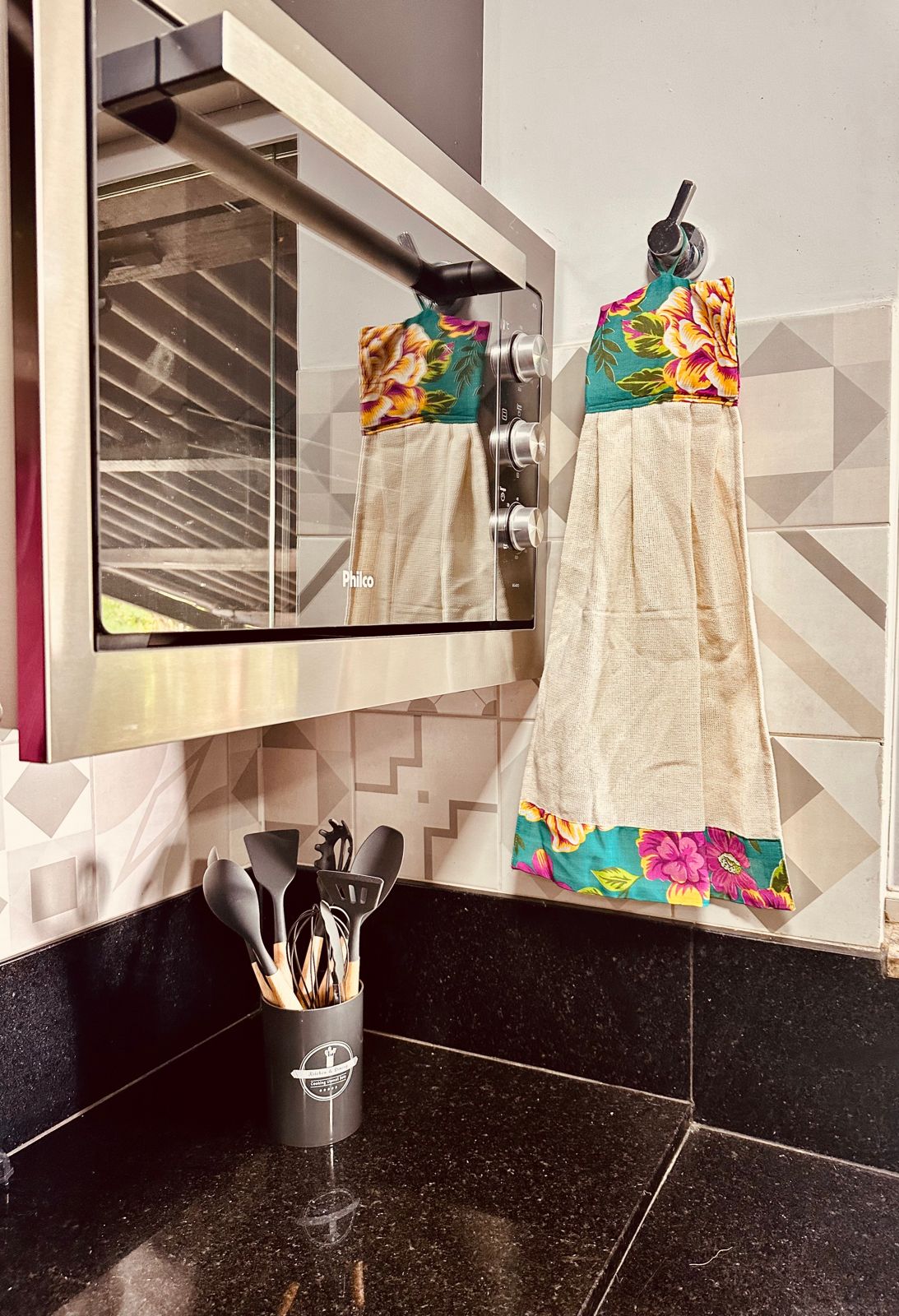 Bate Mão Algodão com Chita Tifanny