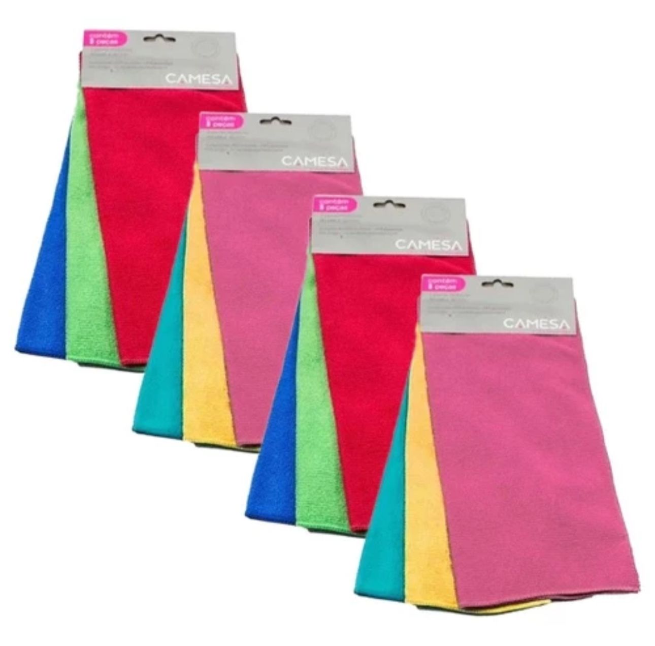 Kit 3 Panos de Microfibra Multiuso Camesa 30cm x 30cm