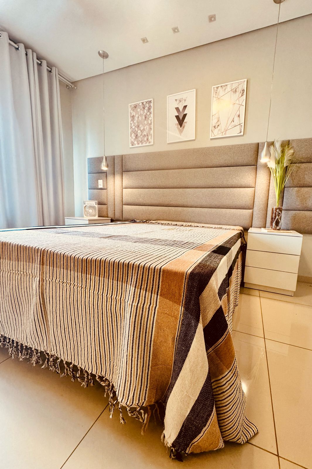 Colcha para Cama Queen 2,40x2,60m Artesanal Listrada