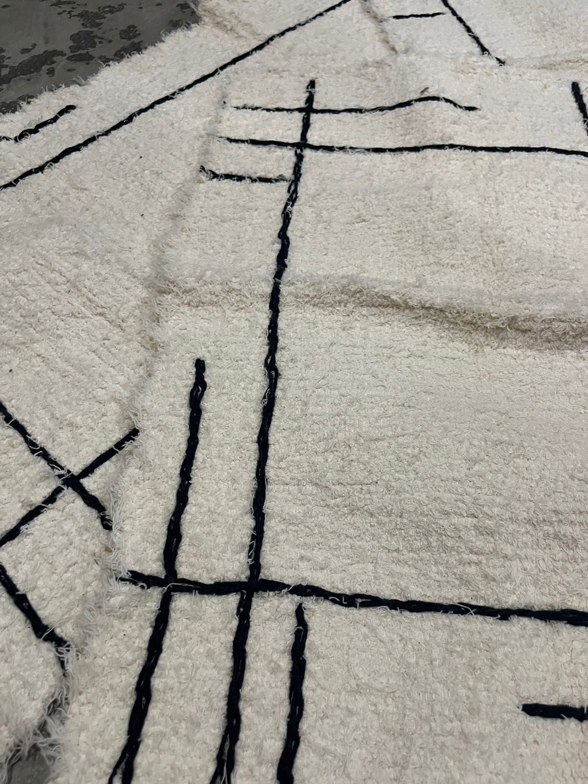 Jogo de Passadeira Algodão Bordado Quadros com Listras