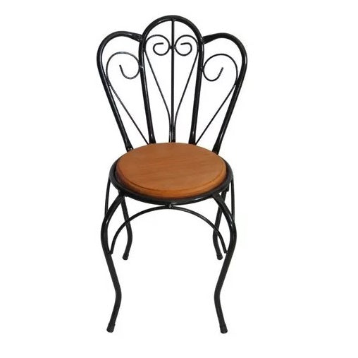 Cadeira Infantil Madeira e Ferro Preta G