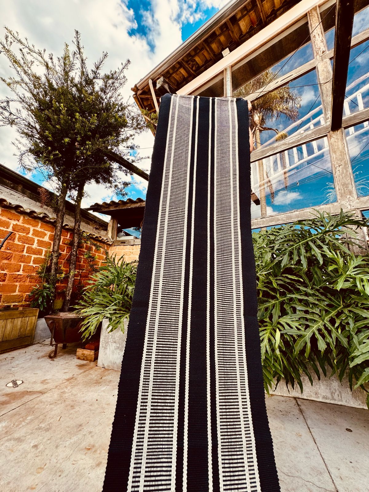 Passadeira em Linha Listrada Preta 3,0m