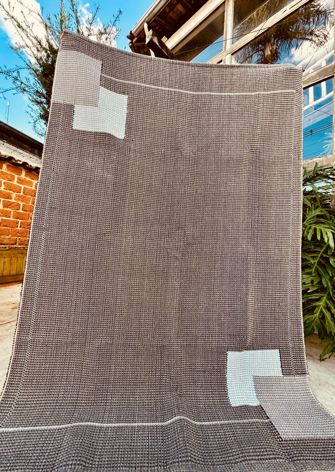 Tapete Linha Trabalhado Moldura Preto 1,50x2,00m