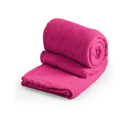 Cobertor Manta Microfibra Aveludada 1,80x2,00m Rosa Pink